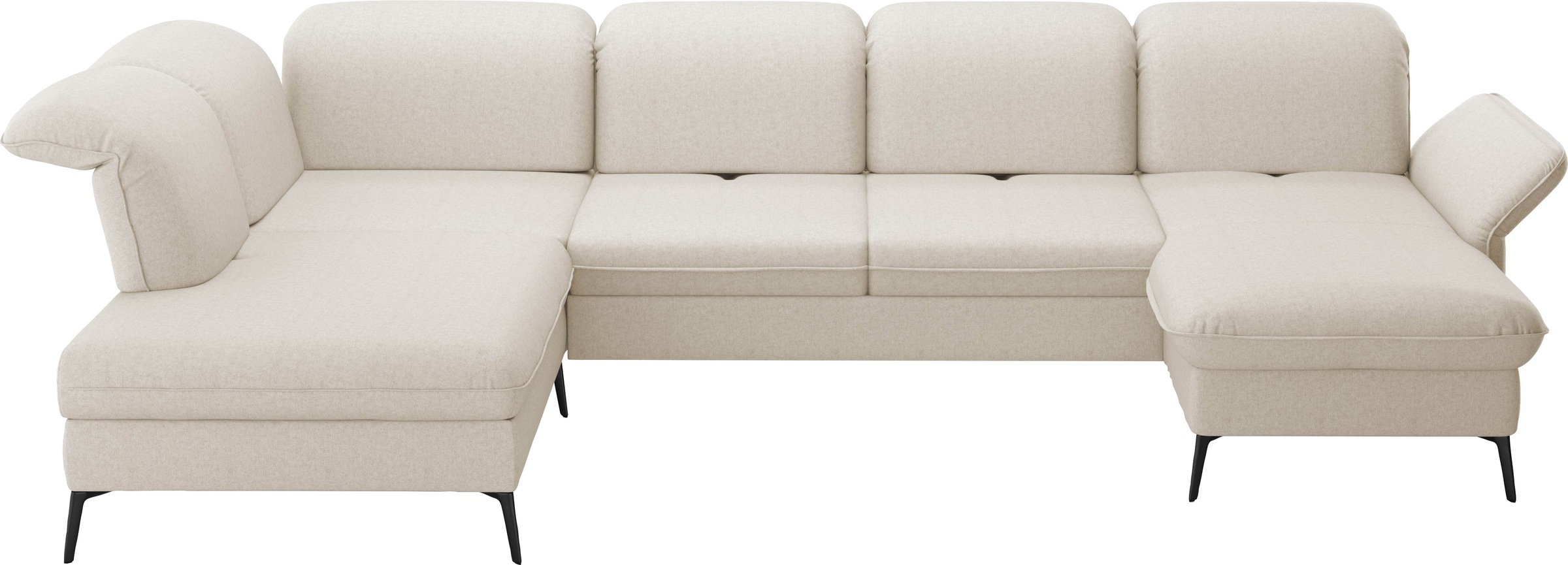 sit&more Wohnlandschaft »Emely, inkl. Sitztiefenverstellung«, wahlweise mit Bettfunktion,Bettkasten,Kopf- & Armteilverstellung