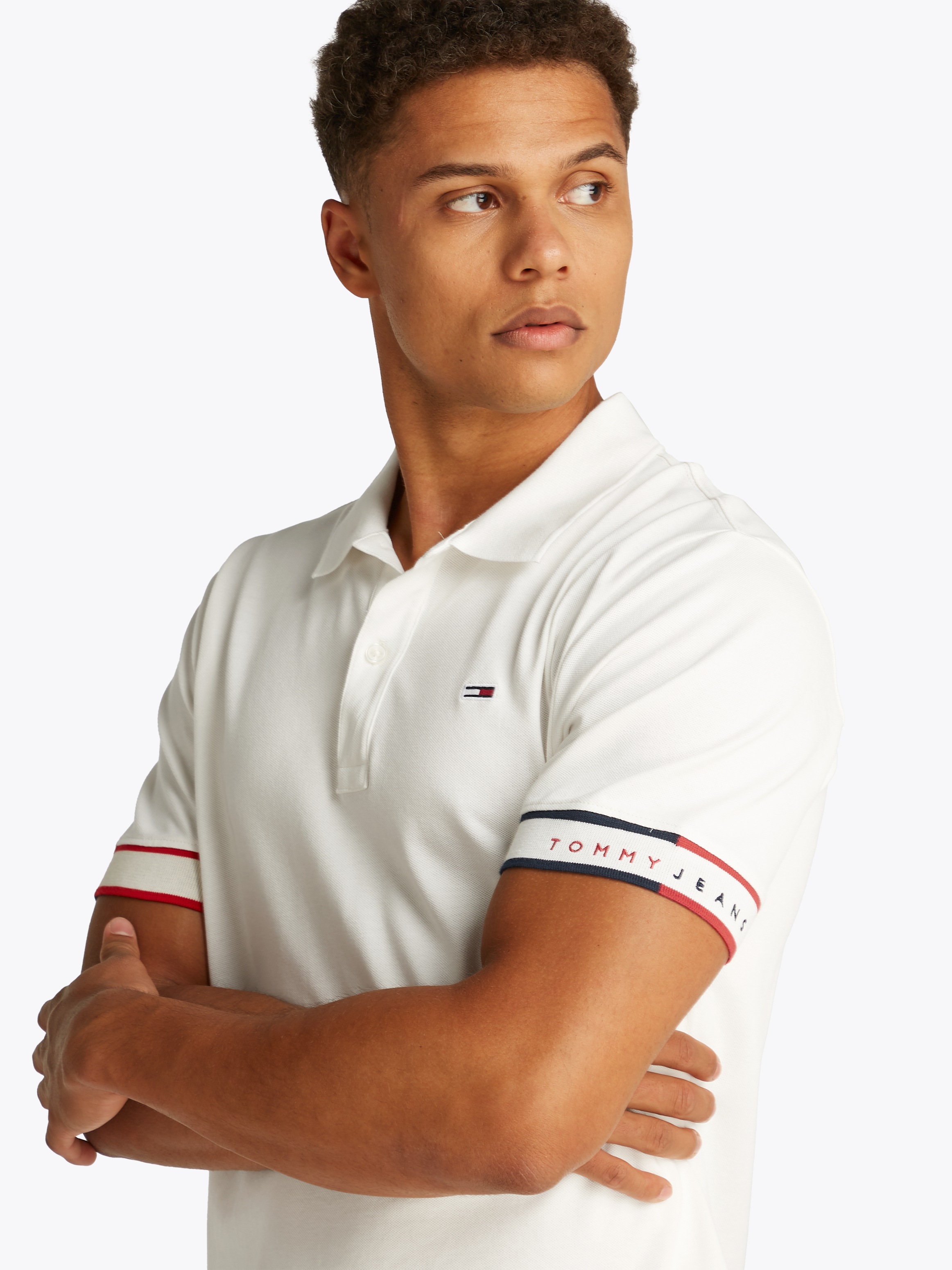 Tommy Jeans Plus Poloshirt »TJM SLIM FLAG CUFF POLO EXT«, Große Größen