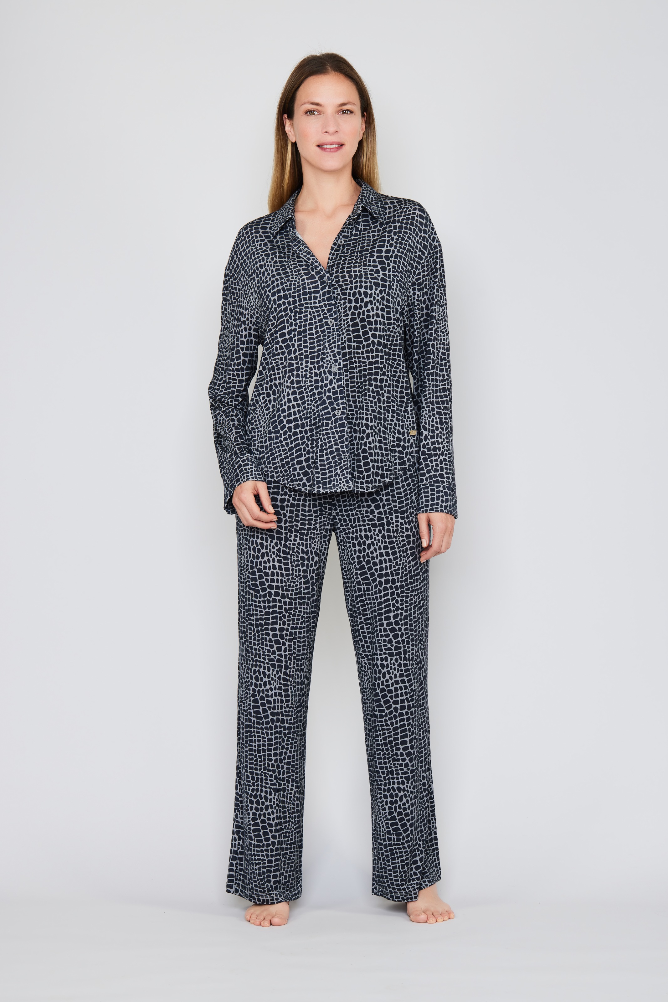 JOOP! Pyjamaoberteil »Luxe Modal Printed«
