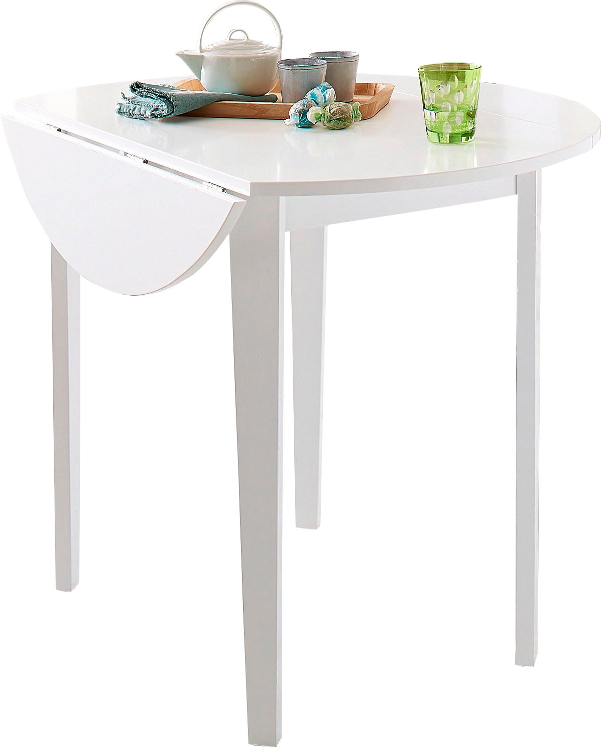 OTTO home Esstisch mit abklappbaren Seitenteilen, in zwei Farbvarianten, Höhe 77 cm