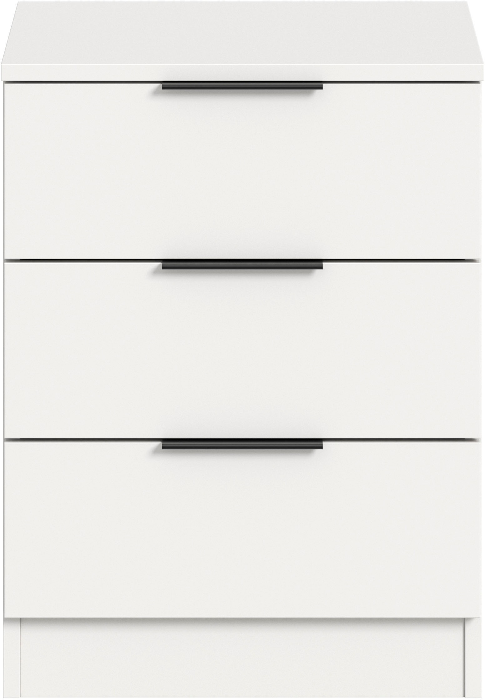Home affaire Nachtkommode »Skarde Nachttisch Beistelltisch Kommode, Breite: 45 cm«, (1 St.), Skarde, Nachtkommode, 3 Schubkästen, weiß