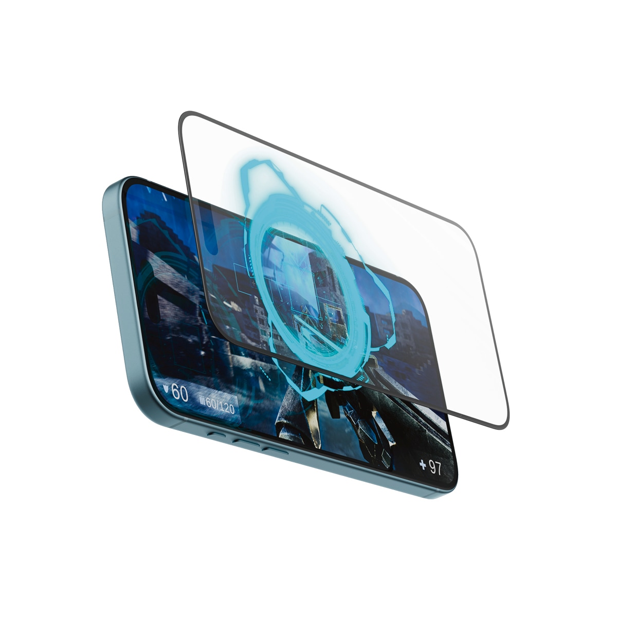 PanzerGlass Displayschutzglas »Gaming Screen Protection« für Apple iPhone 16 Plus;Apple iPhone 15 Plus Displayschutzfolie, Schutzfolie, Bildschirmschutz, kratz- & stoßfest