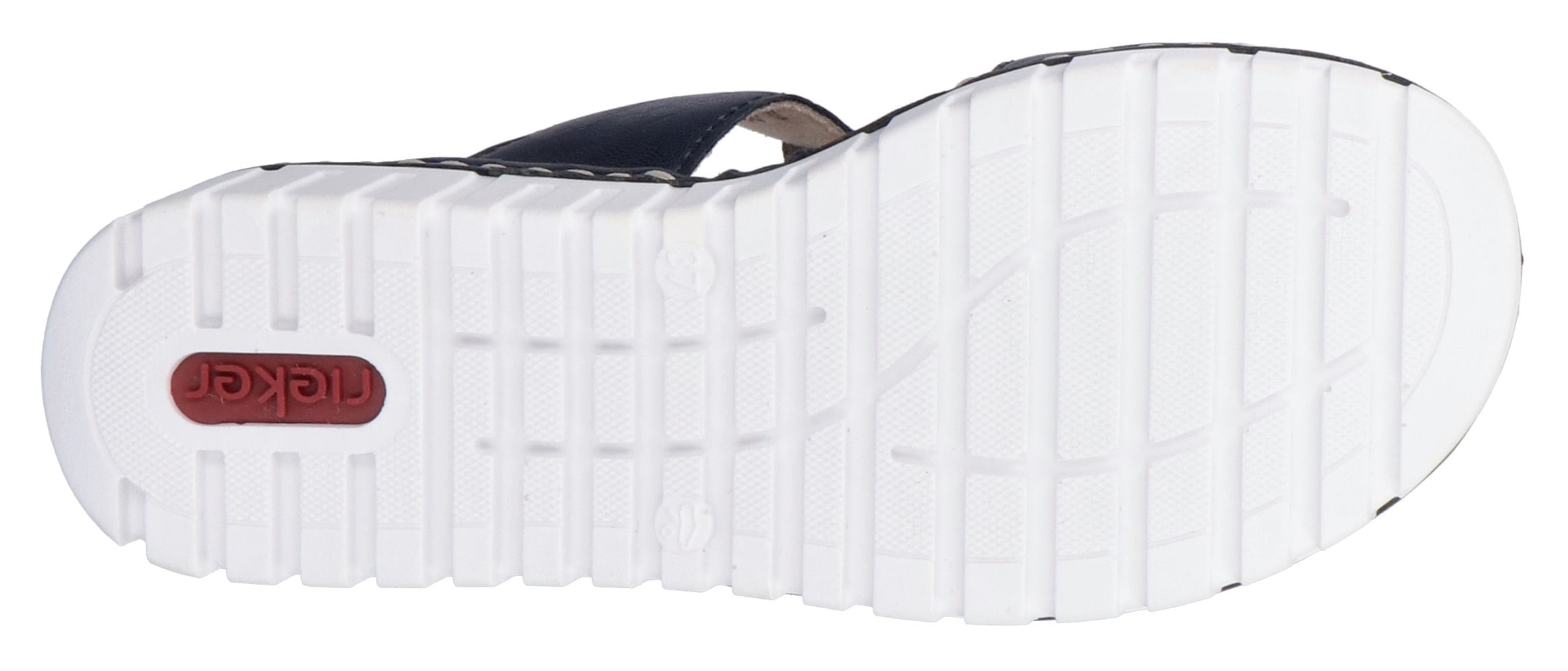 Rieker Keilpantolette, Sommerschuh, Strandschuh, Keilabsatz, mit zwei Klettverschlüssen