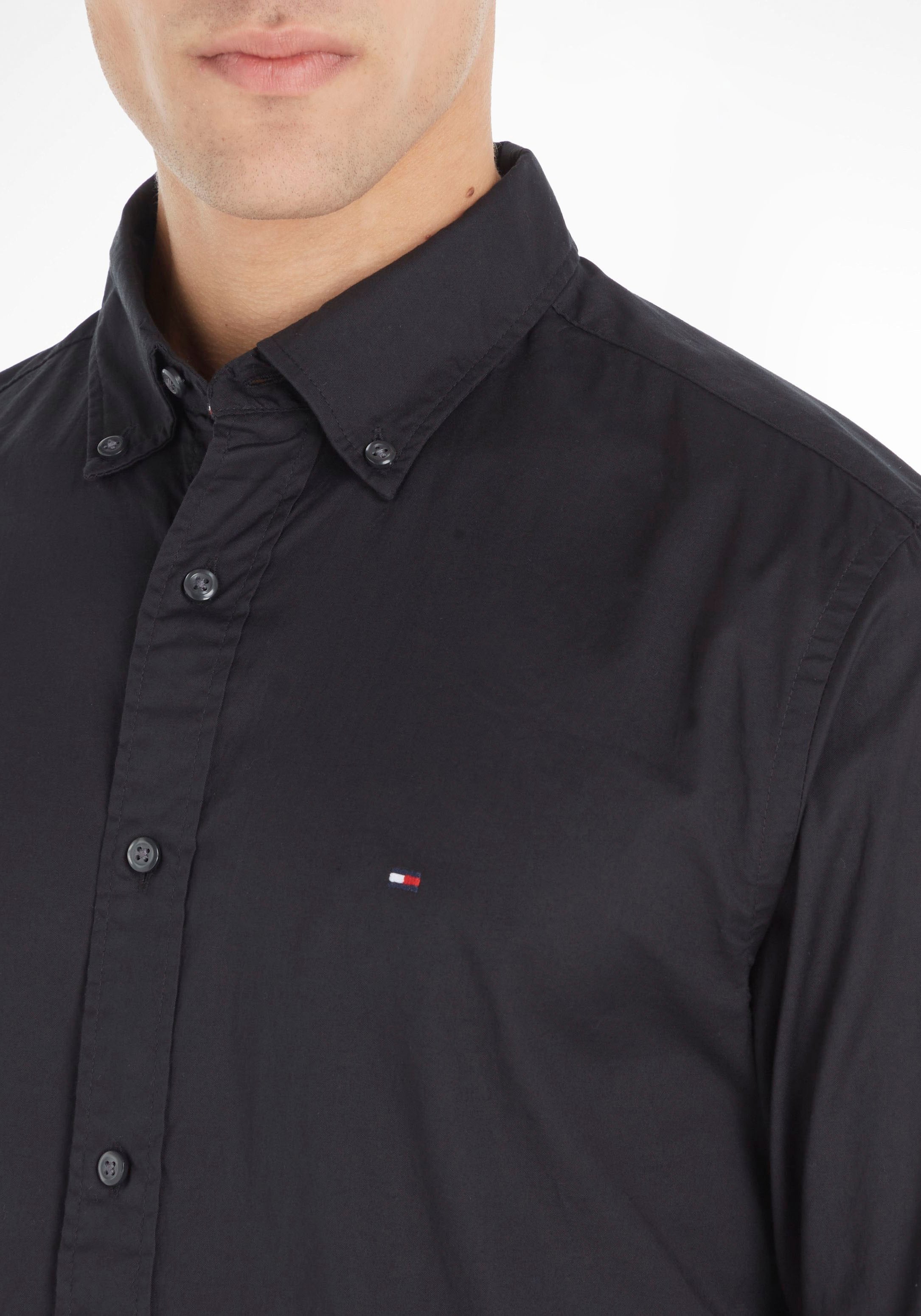 Tommy Hilfiger Langarmhemd »LA-Hemd Flex Poplin«