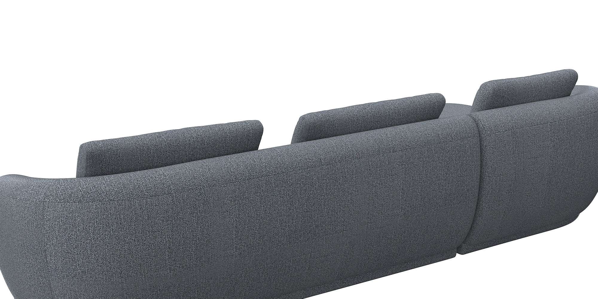 FLEXLUX Wohnlandschaft »Torino, rund, L-Form, Sofa-Ecke mit Recamiere, Longchair-Sofa«, Modernes, organisches Sofa-Design, Kaltschaum, Wellenunterfederung