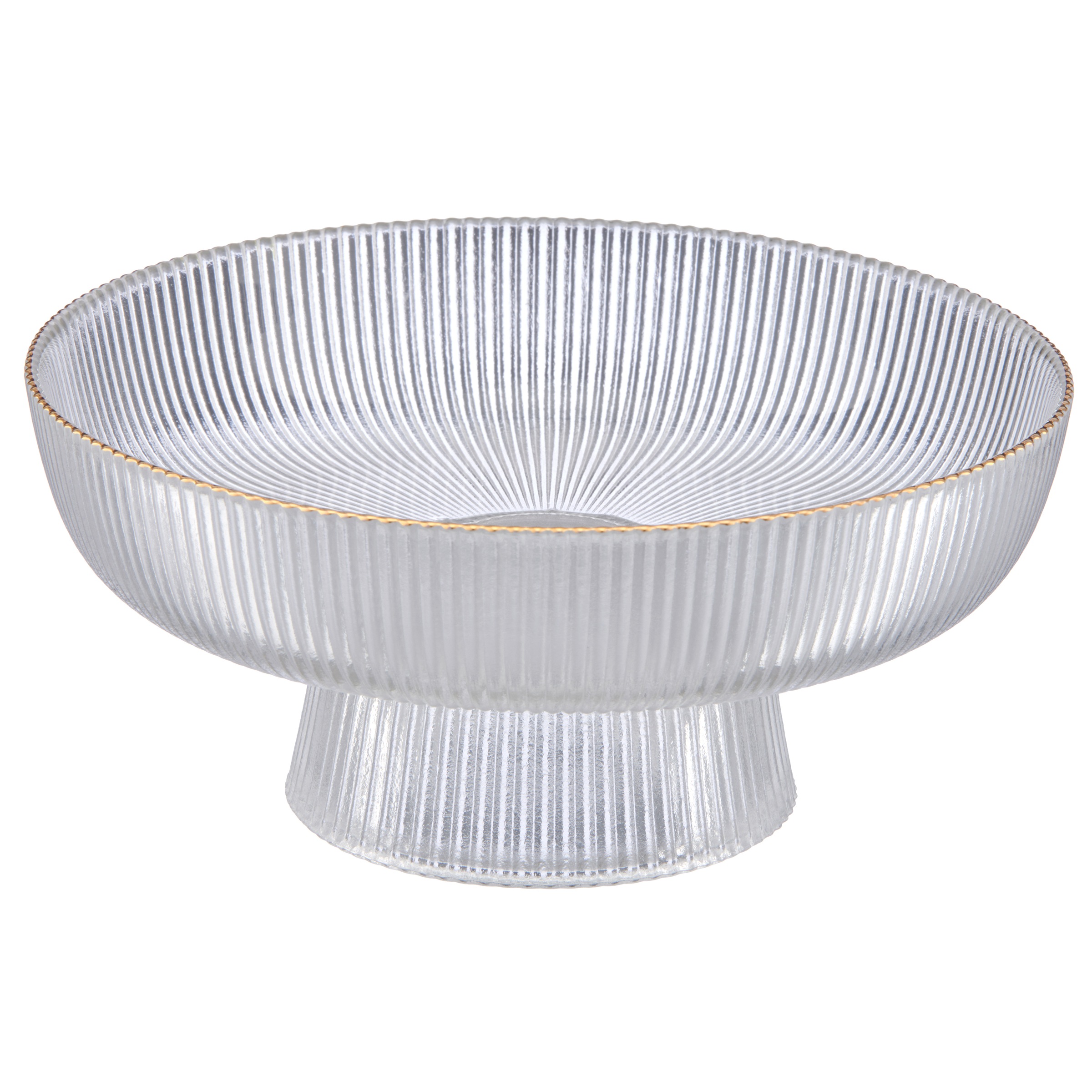 LeGer Home by Lena Gercke Schale »Glasschale geriffelt mit Goldrand« 1 aus Glas mit Standfuß