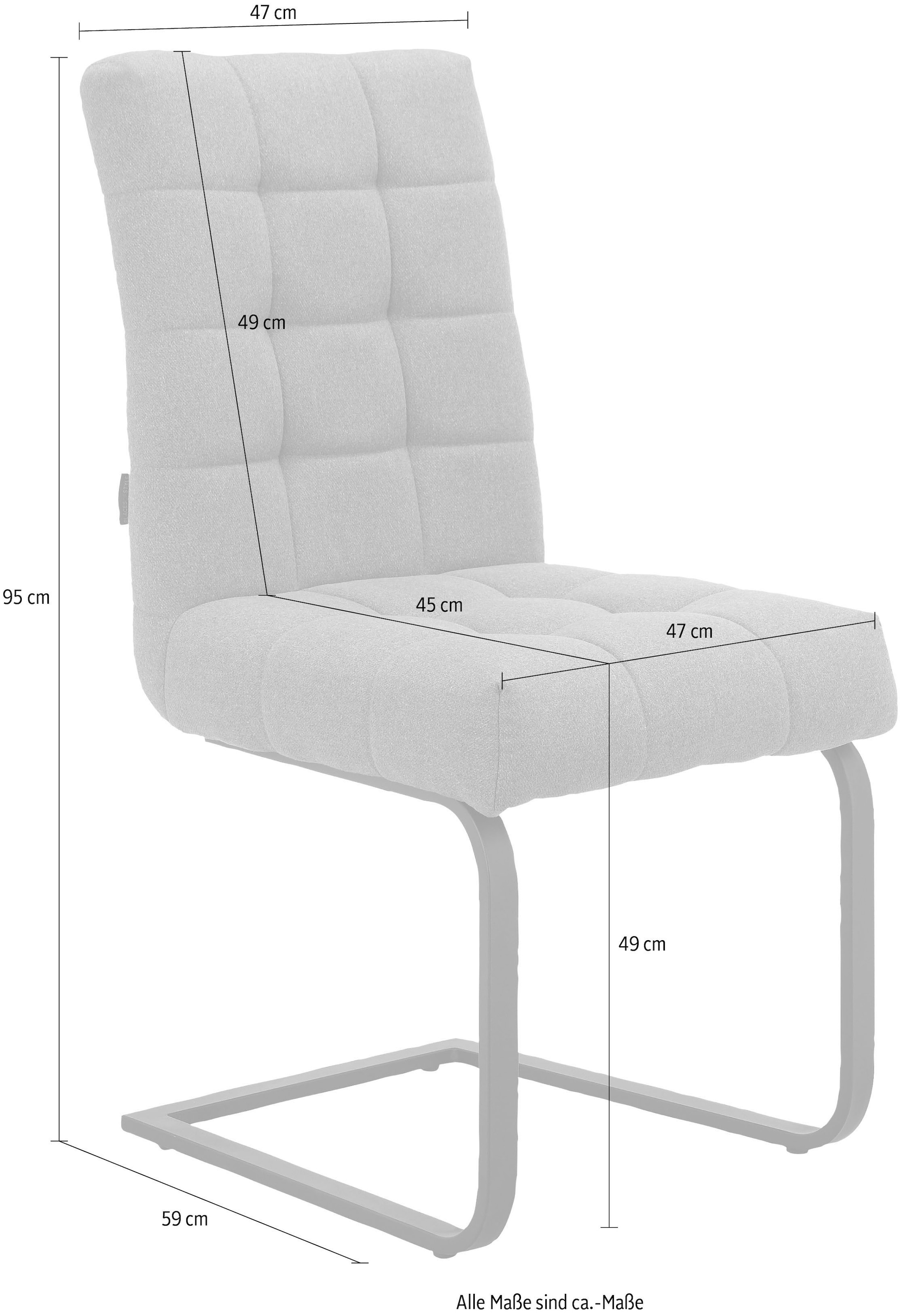 Places of Style Esszimmerstuhl »Nanaimo«, 2 St., Webstoff, Stoff recyceltes Polyester, Sitz und Rücken gepolstert, Sitzhöhe 49 cm