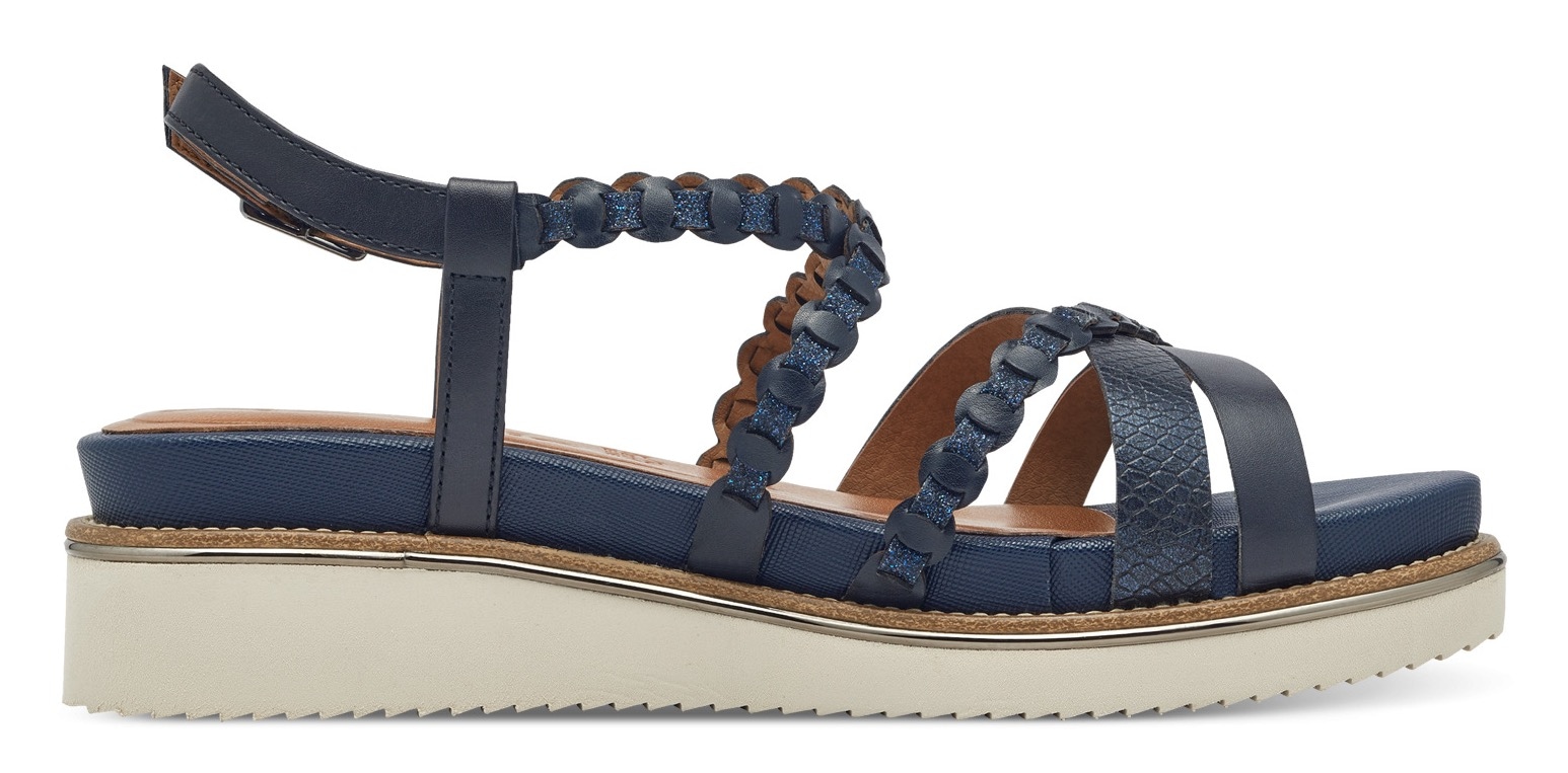 Tamaris Keilsandalette  , Riemchensandale, Sommerschuh mit verstellbarer Schnalle