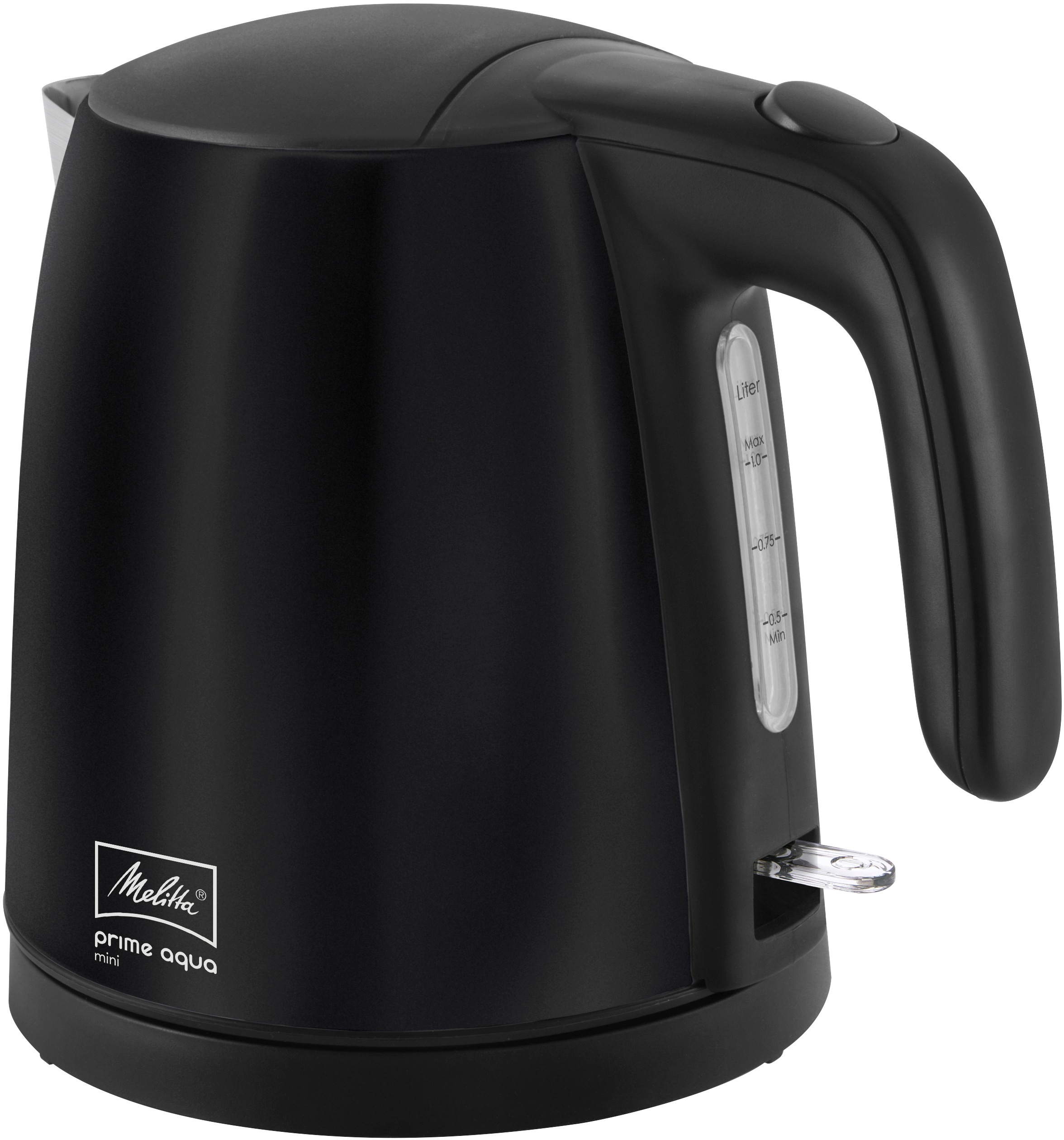 Melitta, Wasserkocher »Prime Aqua Mini Black Edition« 1 l 2200 W, schwarz, Wasserkocher