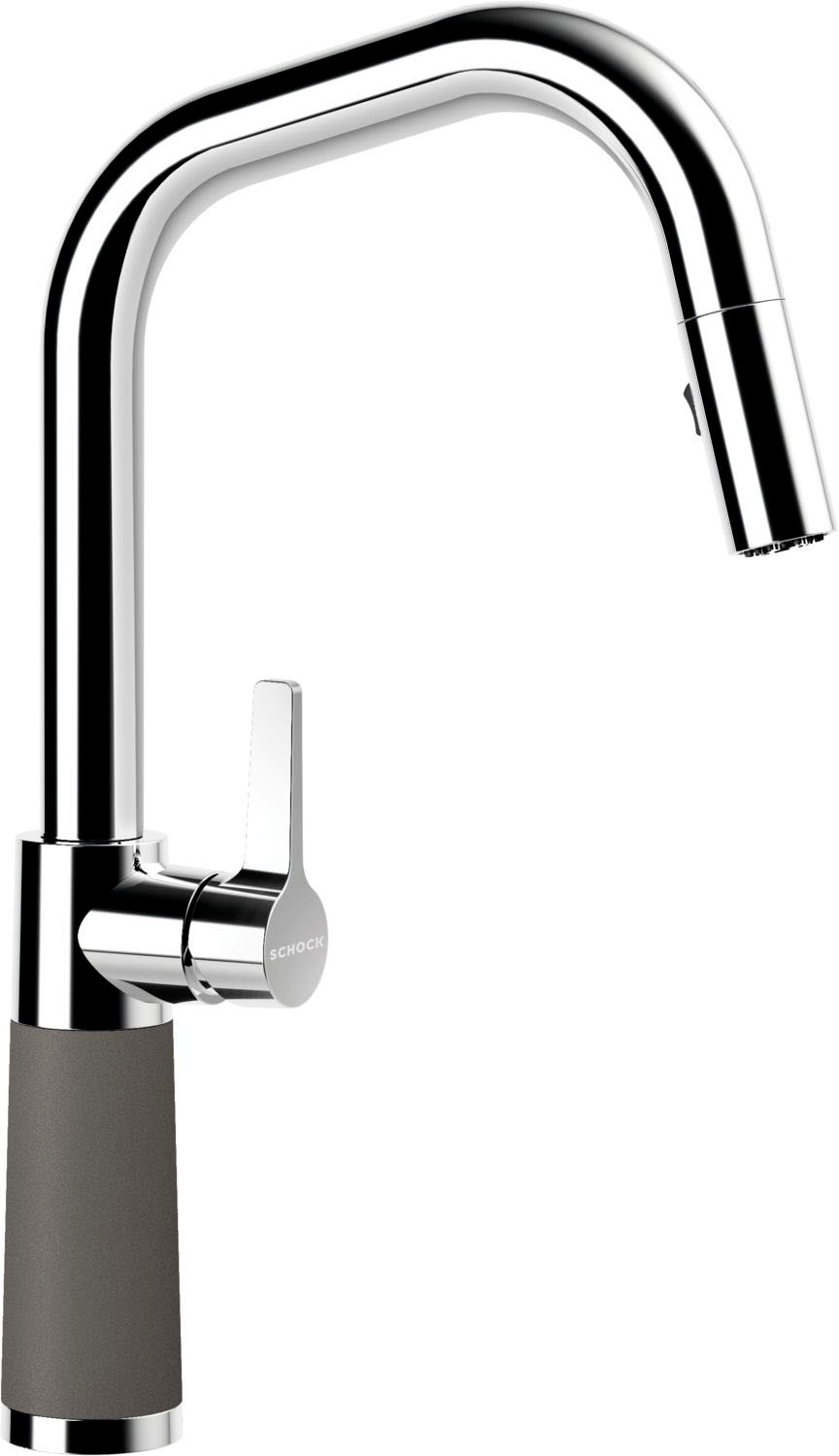 Schock Küchenarmatur "SC-530 SB" ausziehbar, Strahl-Brause, Rückflussverhinderer, Schwenkbereich 120