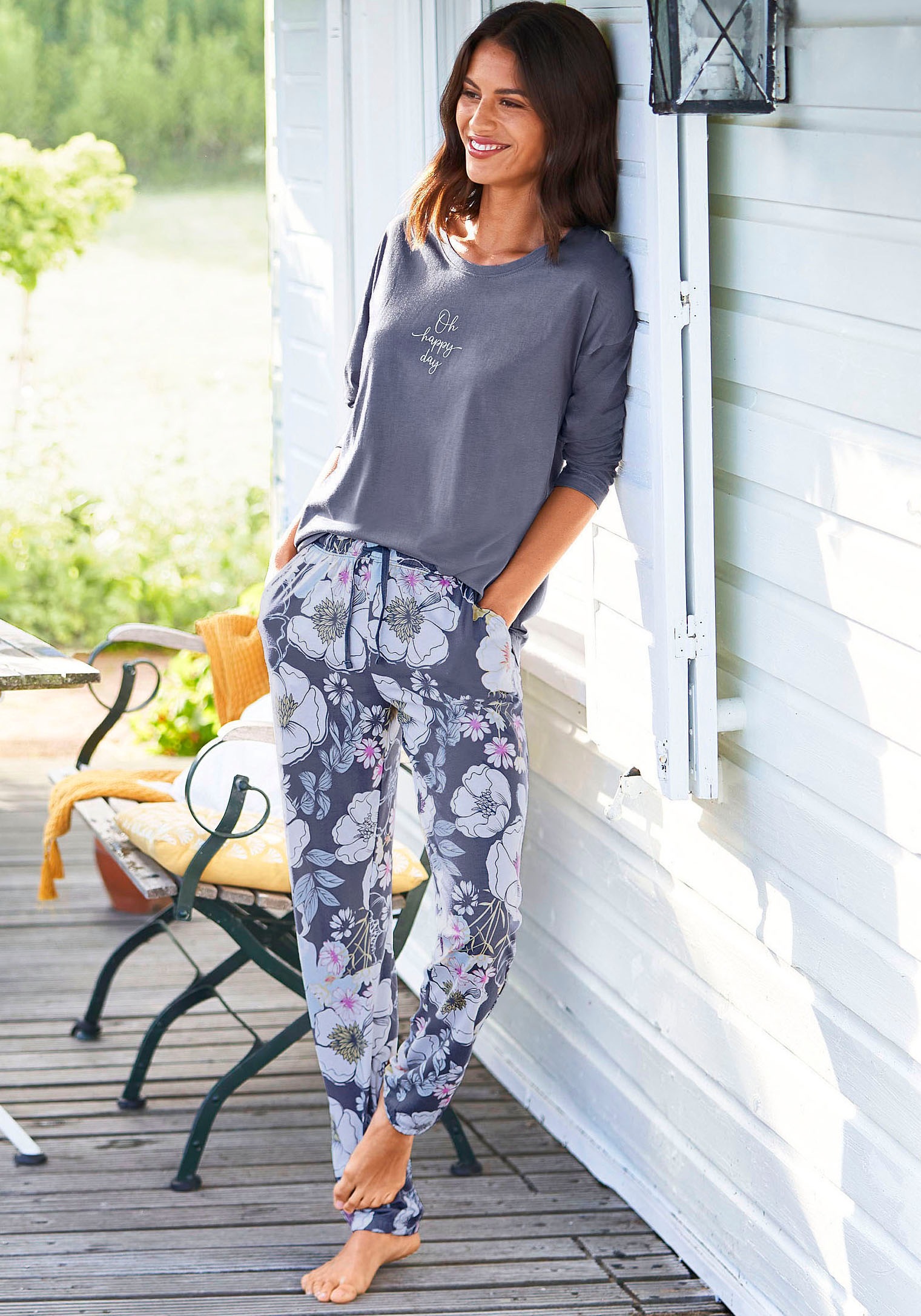 Vivance Dreams Schlafhose, mit Alloverdruck