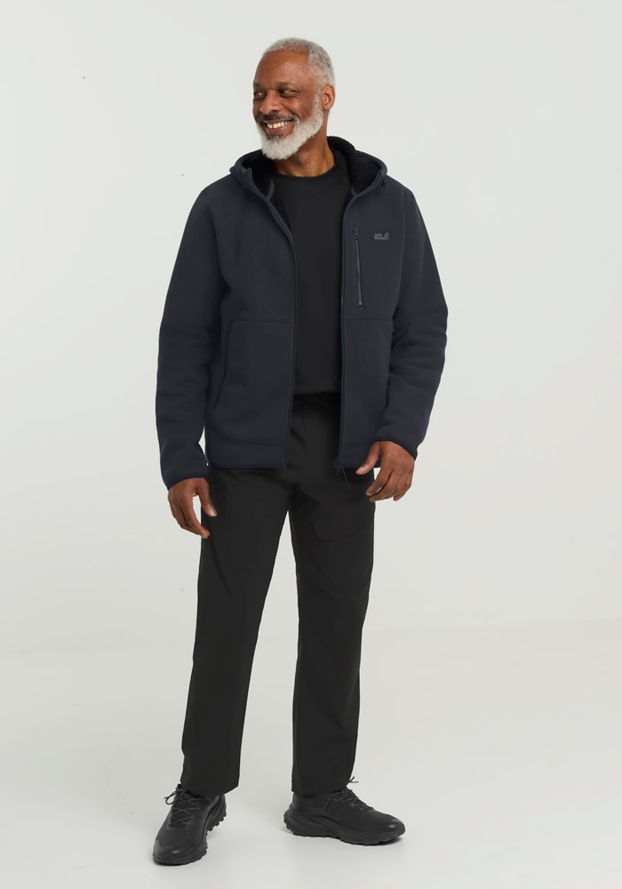 Jack Wolfskin Fleecejacke »LAKE RIDGE HOODED JKT M« mit Kapuze