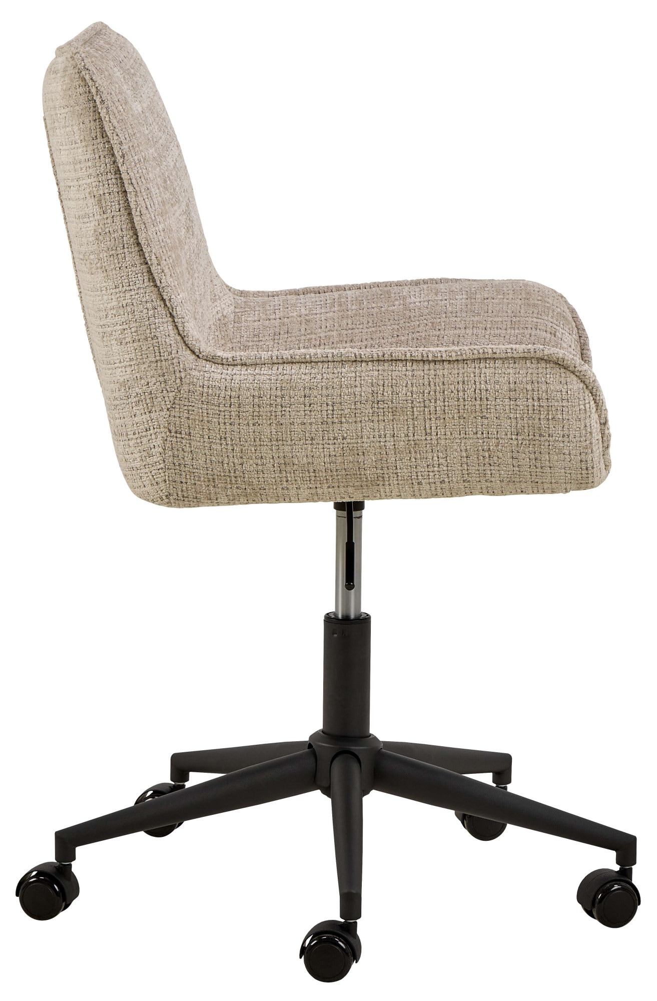 ACTONA GROUP Schreibtischstuhl »Eddie, Bürostuhl, Computerstuhl, Drehstuhl« () 1 Stk.Bürostuhl, beiger Stoff, geschwungene Form, Drehfunktion, FSC™