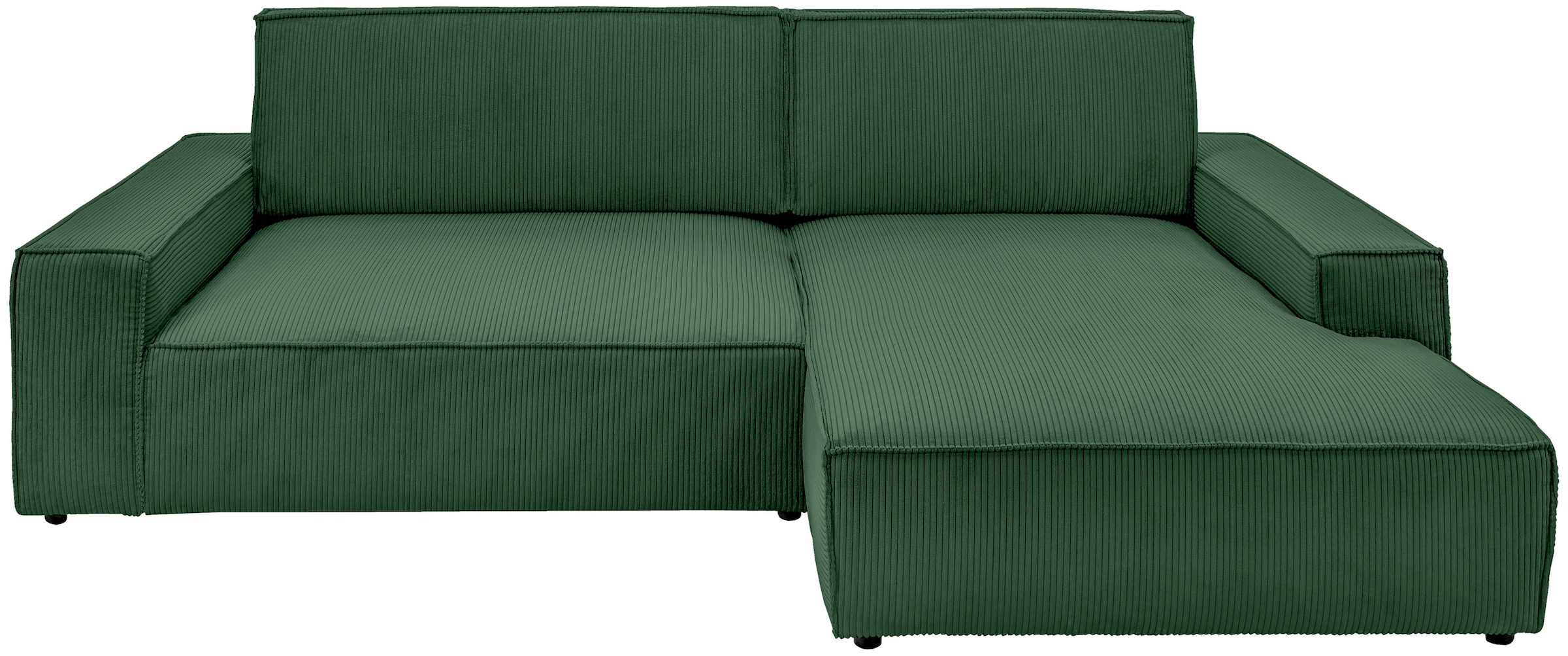 Home affaire Ecksofa »NEU: SHERWOODL XXL 284, Big-Sofa L-Form, tiefe Sitzfläche 95 cm, Cord,«, Leinenoptik, Recamiere rechts/links, auch als Schlafsofa stellbar