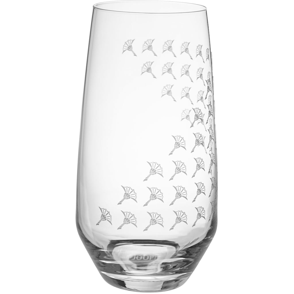 Joop! Longdrinkglas »JOOP! FADED CORNFLOWER«, (Set, 2 tlg.), mit Kornblumen-Verlauf als Dekor, 2-teilig, Made in Europe