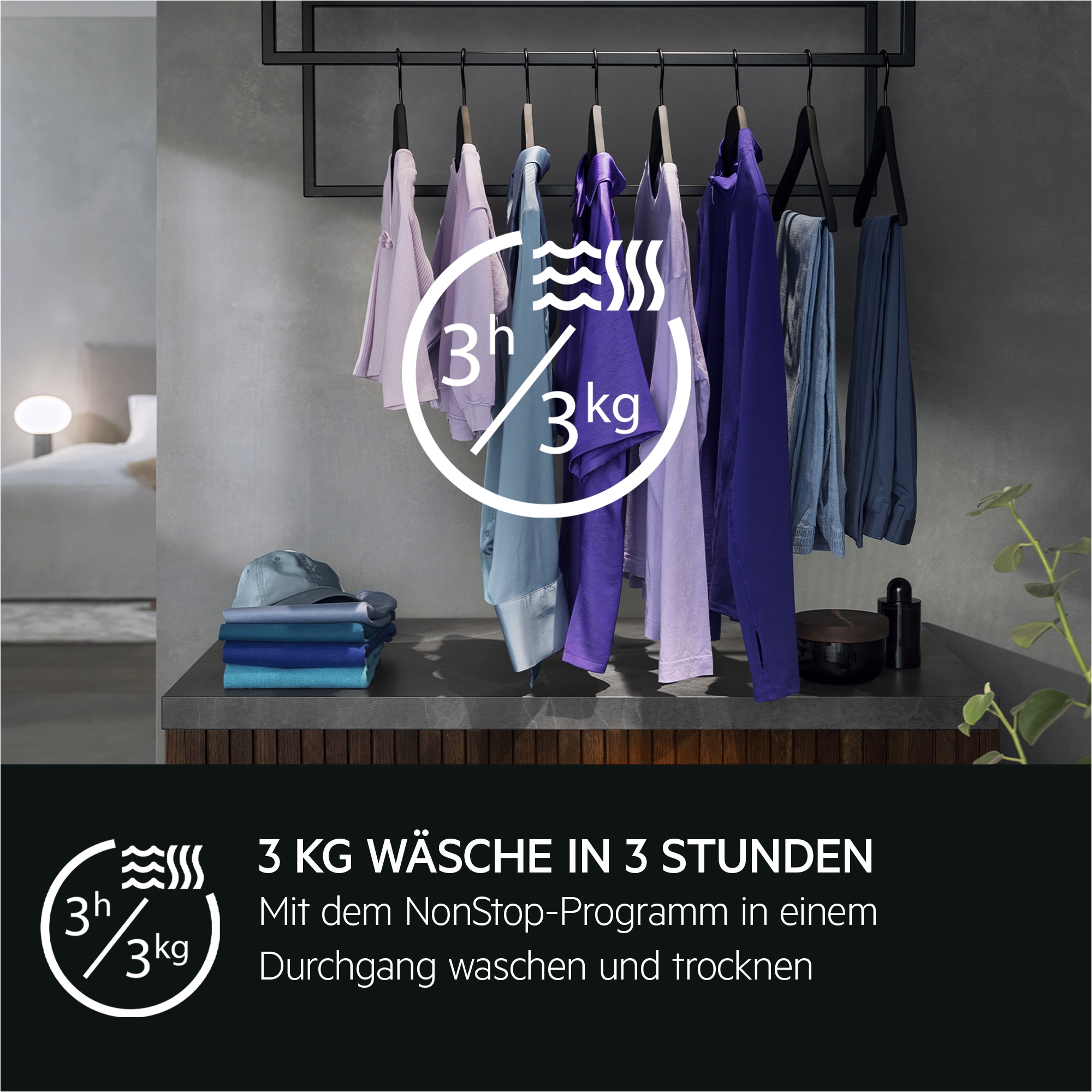 AEG Waschtrockner »L9WEF80690« Serie 9000 9 kg /6 kg 75 dB(A) AbsoluteCare®: Wärmepumpe und kein Einlaufen von Wolle und Seide