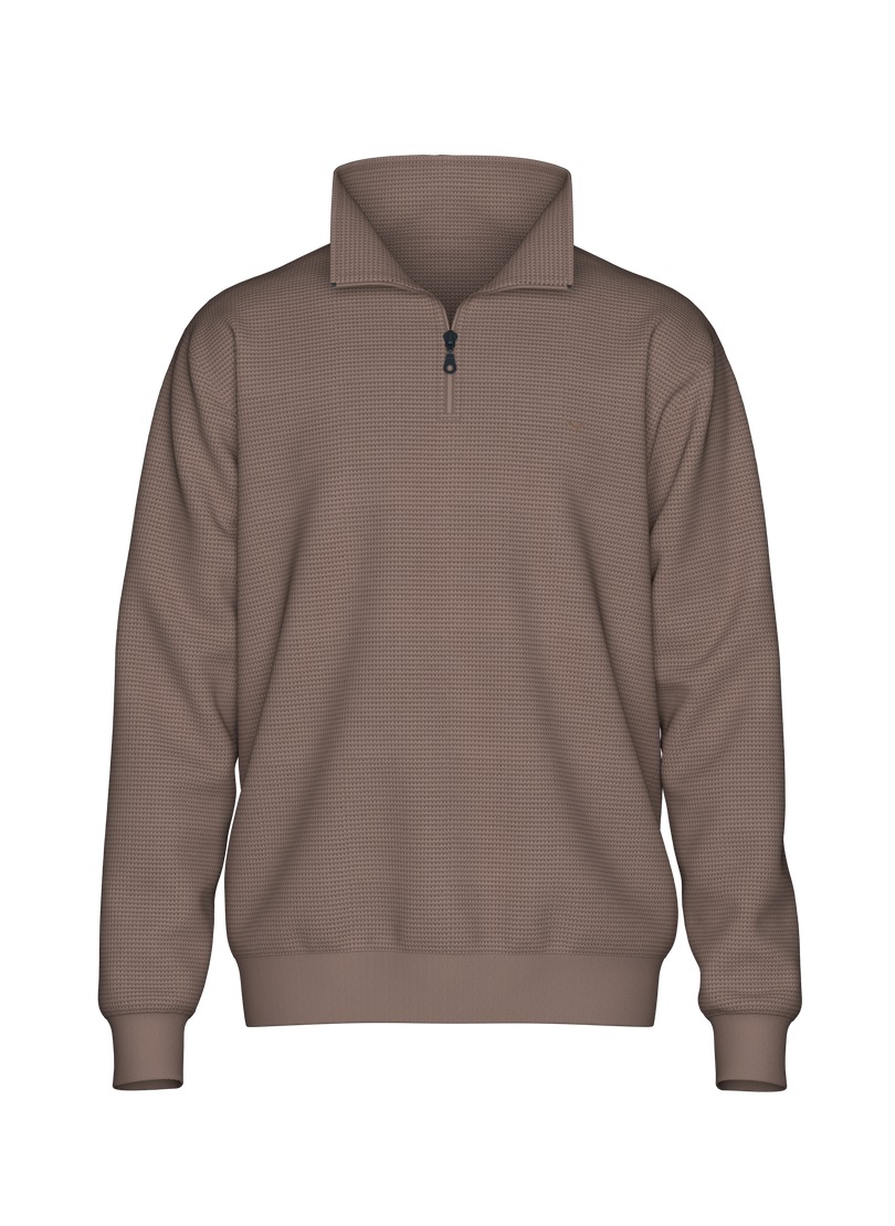 Trigema Sweatshirt »TRIGEMA Troyer in Waffeloptik«

