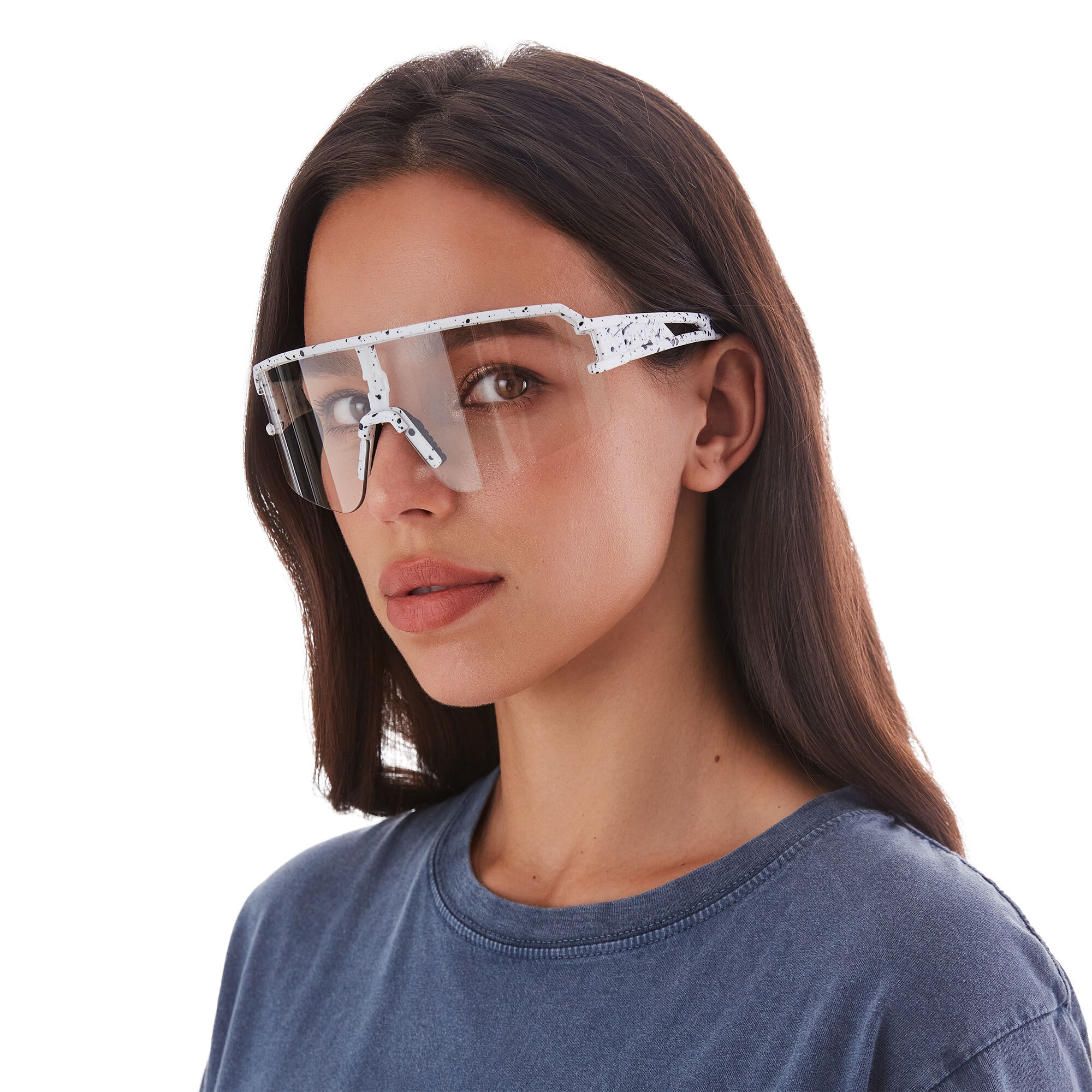 YEAZ Sportbrille »Sport-Sonnenbrille weiß/transparent SUNSPOT«