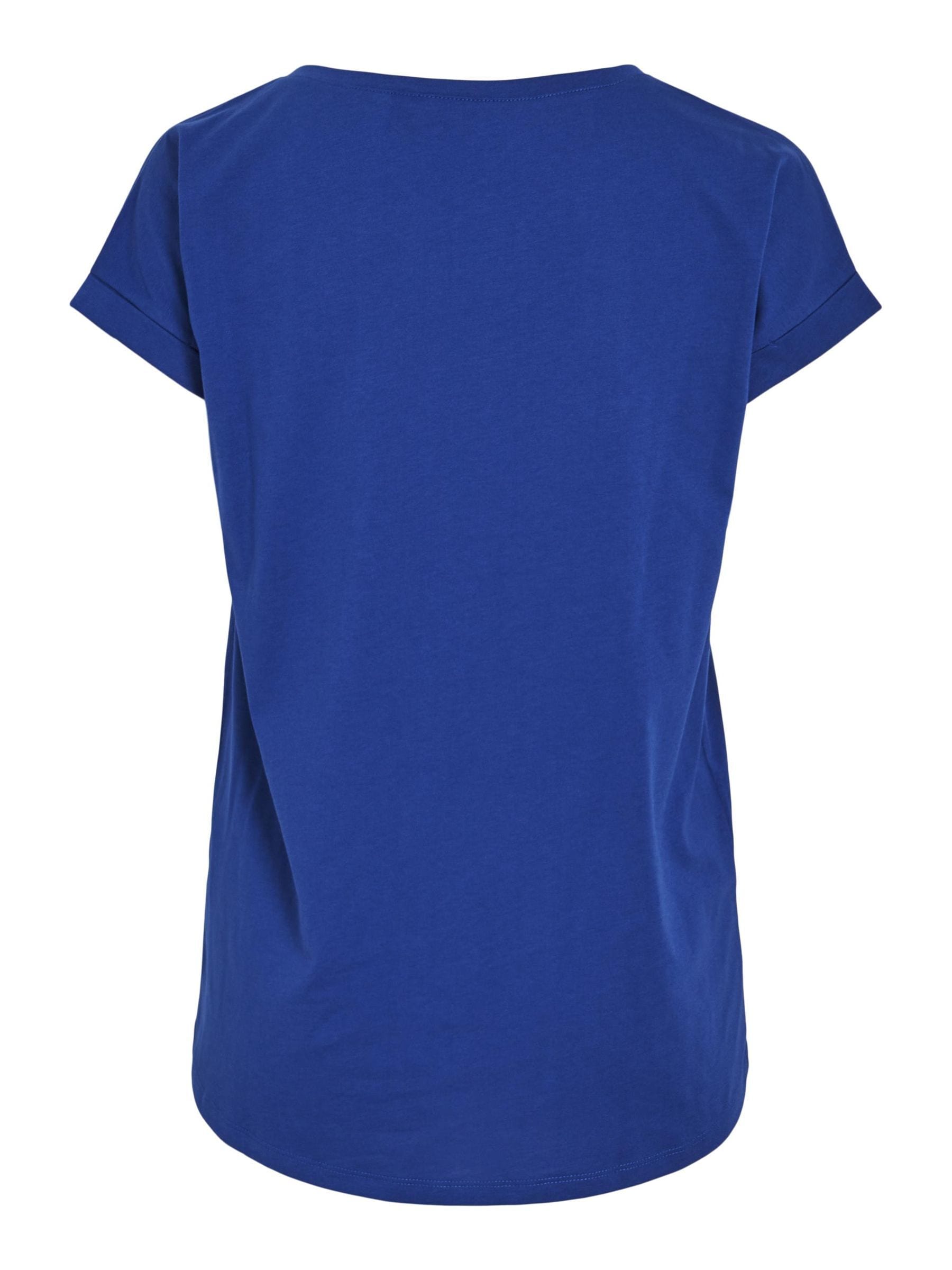 Vila Rundhalsshirt »VIDREAMERS NEW PURE T-SHIRT/SU-NOOS«, Basic Damen-T-Shirt mit Rundhalsausschnitt und umgeschlagenen Ärmeln