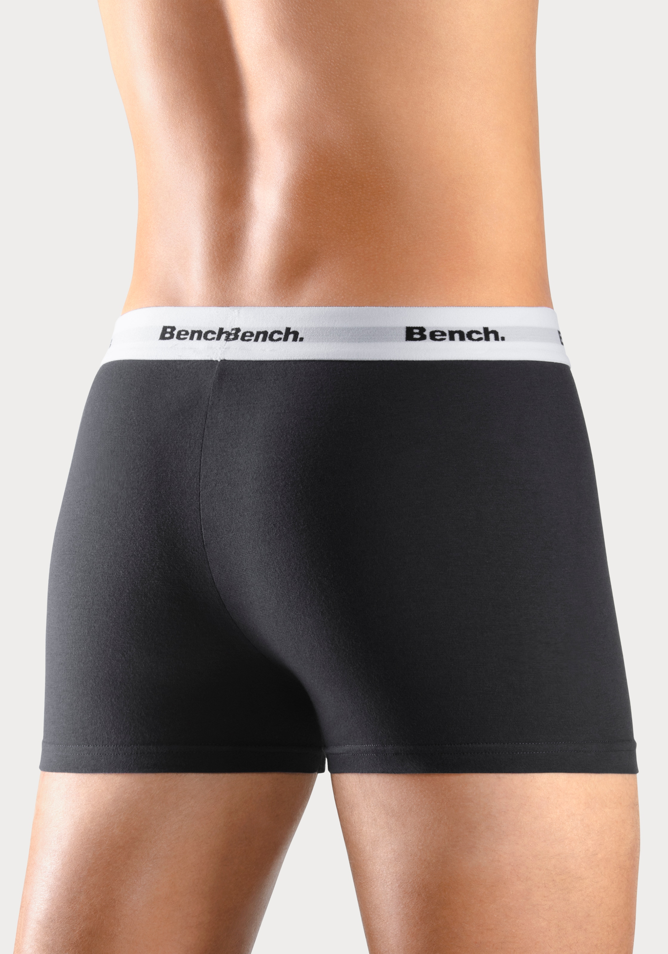 Bench. Boxer »Boxershorts für Herren«, (Packung, 4 St.), Unterhosen mit kontrastfarbigem Bund