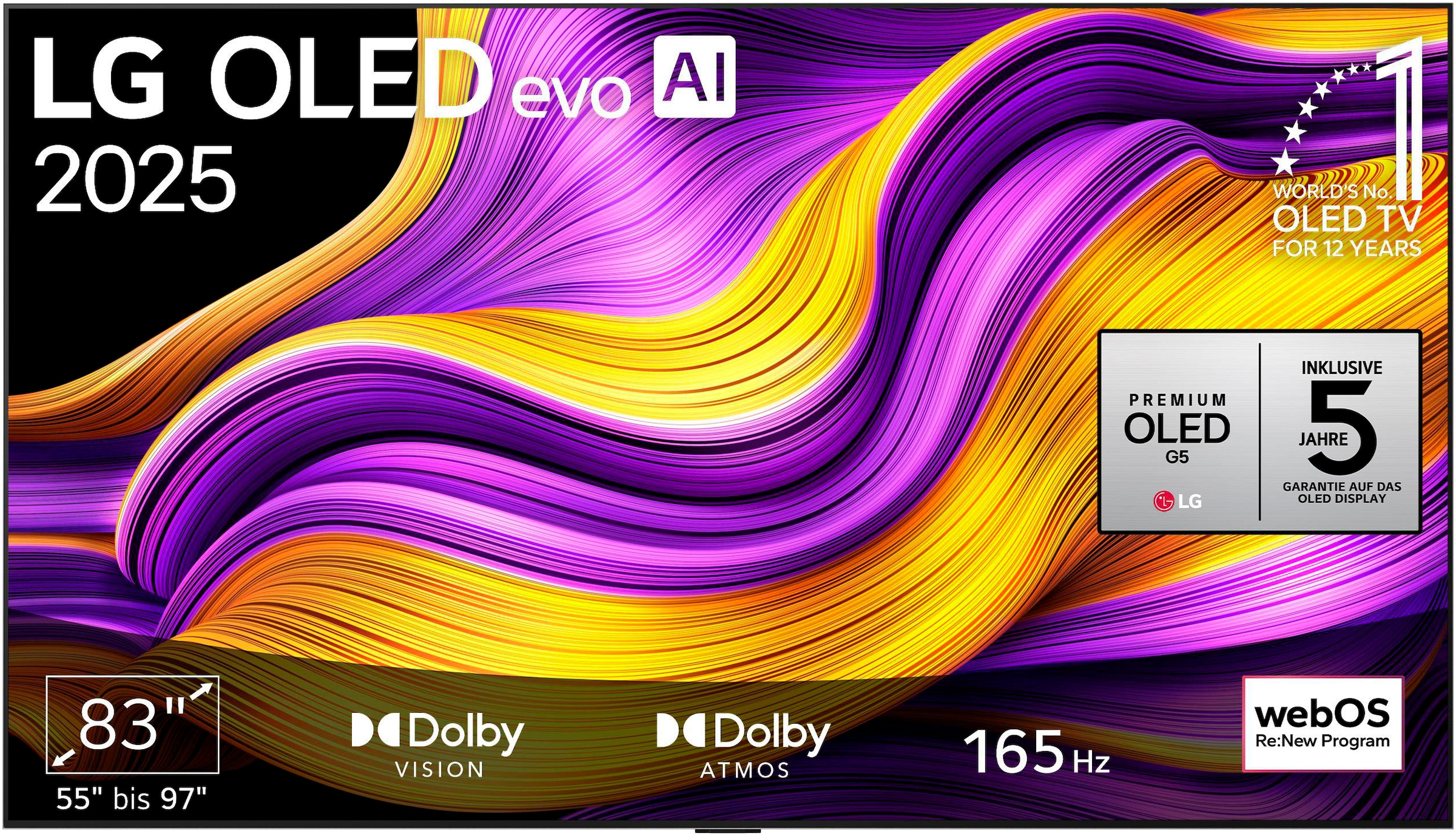 LG OLED-Fernseher "OLED83G57LW" 210 cm/83 ″ Smart-TV