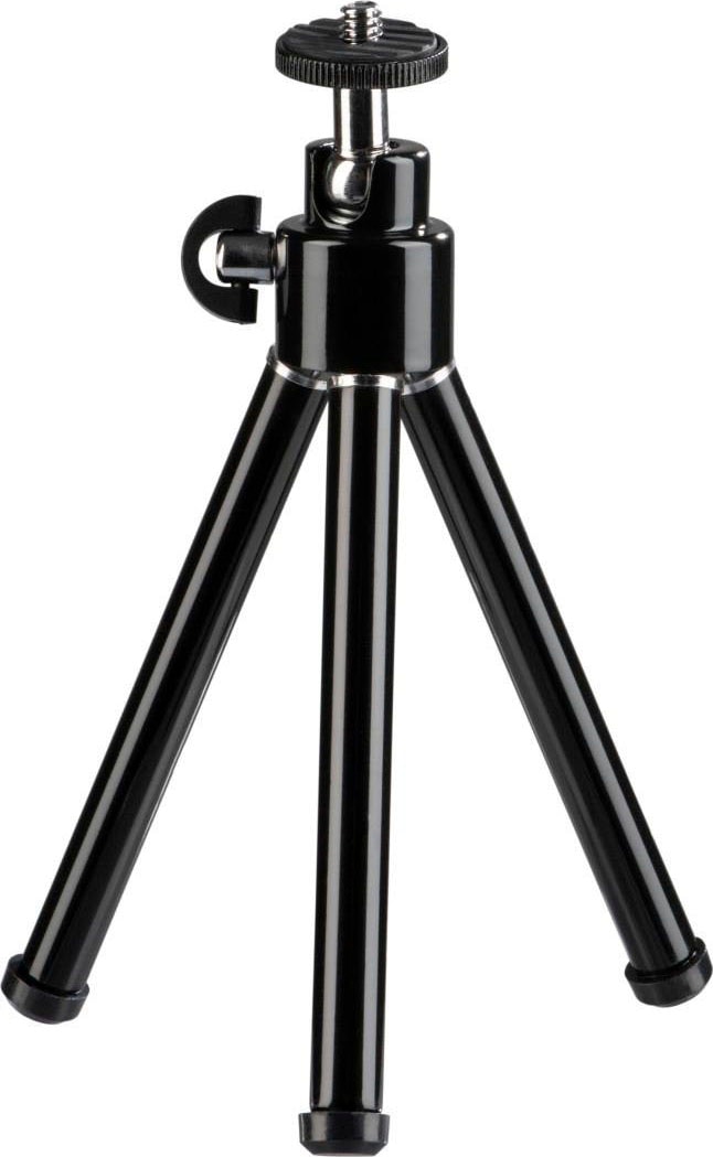 Hama Ministativ »Mini Stativ für Foto- und Videokameras, Mikrofone und Minilautsprecher«, mit 3D Kugelkopf, Beinsegment ausziehbar von 14 bis 21 cm, Schwarz