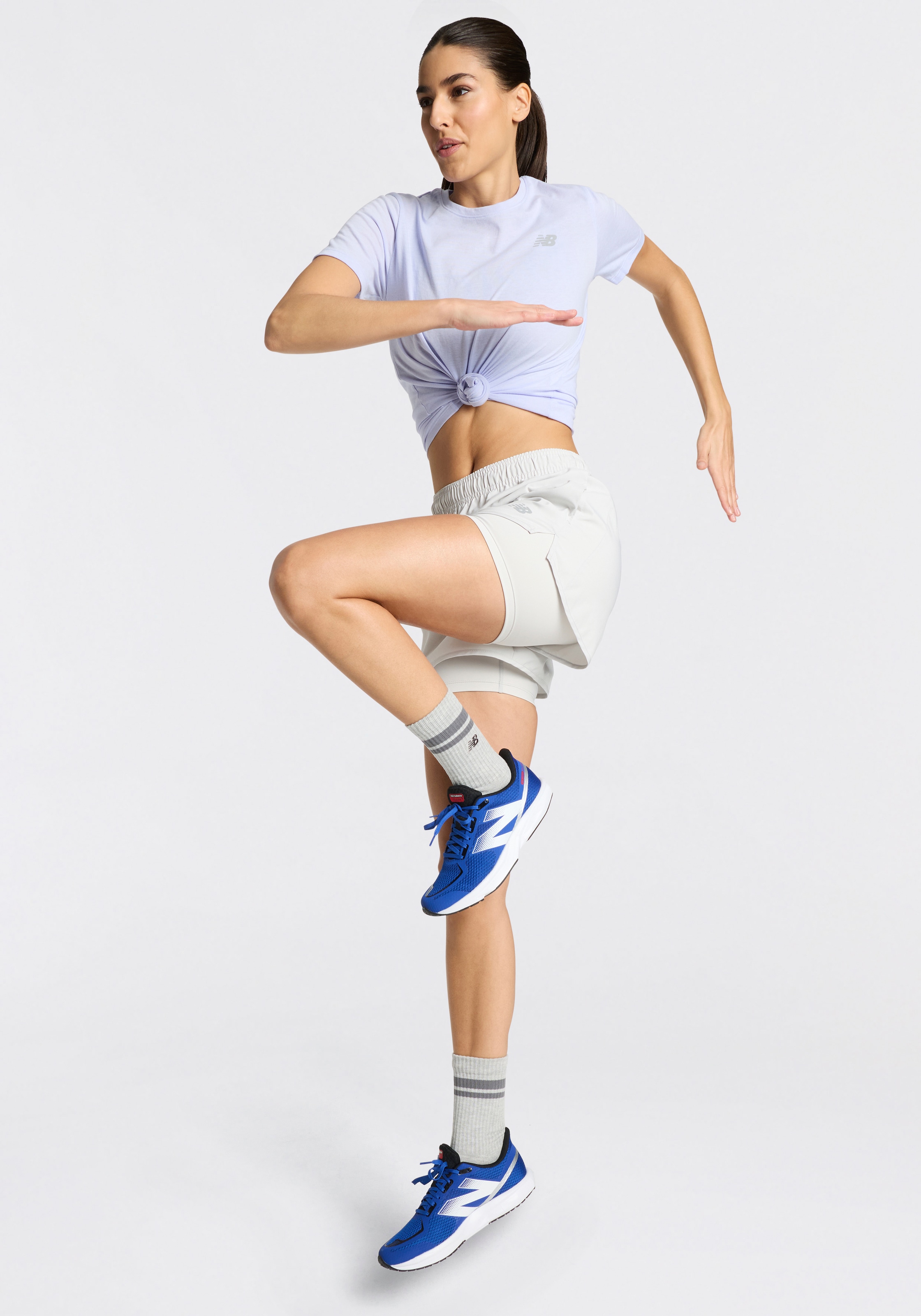 New Balance Laufshirt »Sport Essentials Heathertech T-Shirt« kurze Ärmel, für Fitness-Workout, Rundhalsausschnitt