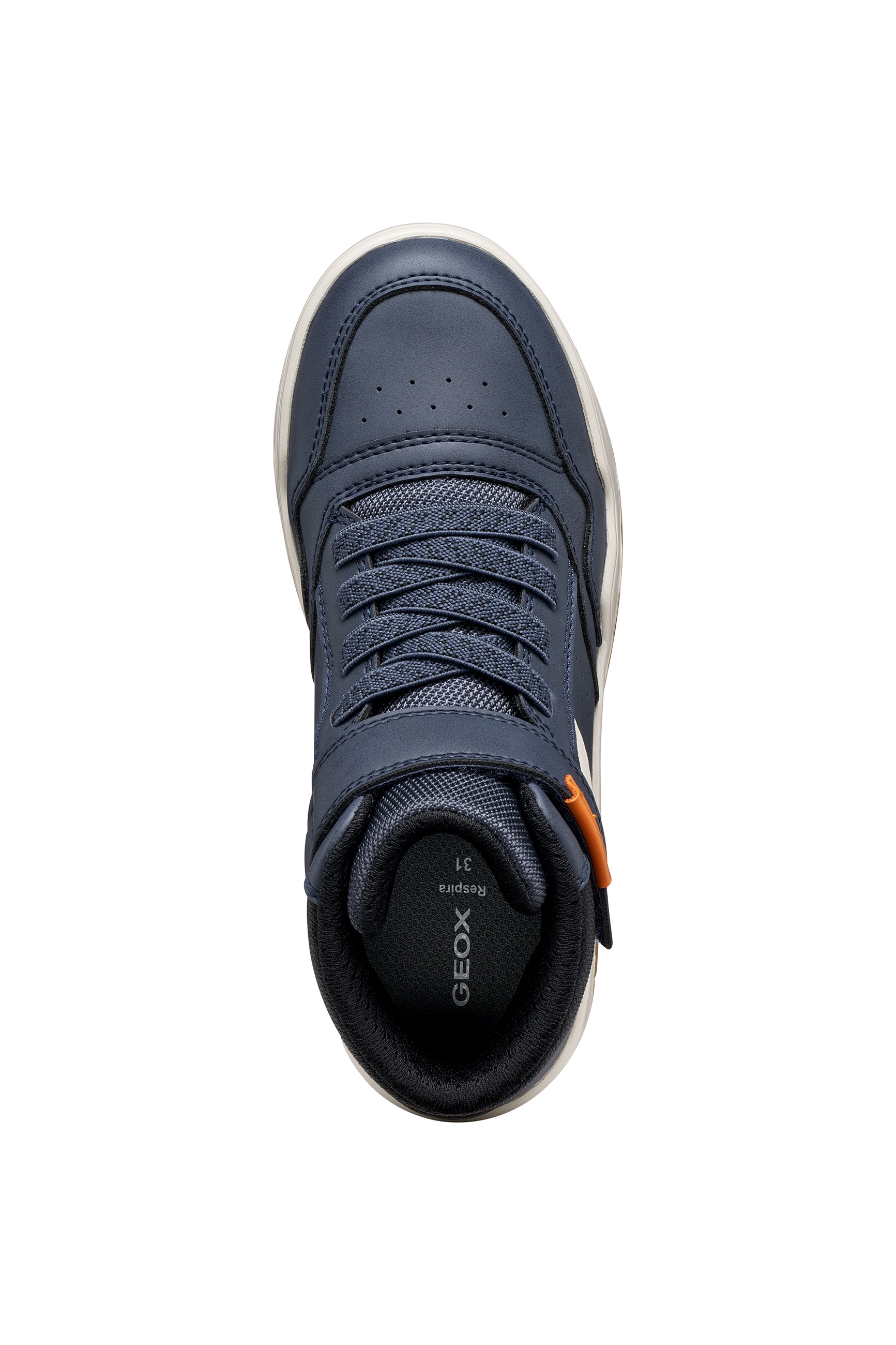 Geox Sneaker »J PERTH BOY«  Freizeitschuh mit Kontrastbesätzen, Gummizug und Klettriemchen