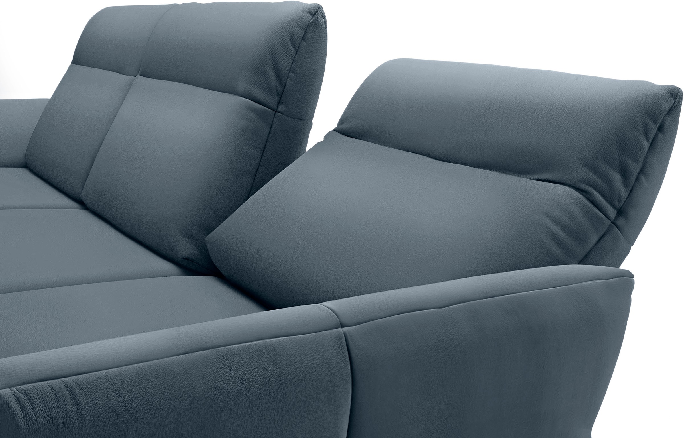 Creation BY ROLF BENZ Ecksofa »CR.460«, Sockel in Eiche, Alugussfüße in umbragrau, Breite 298 cm