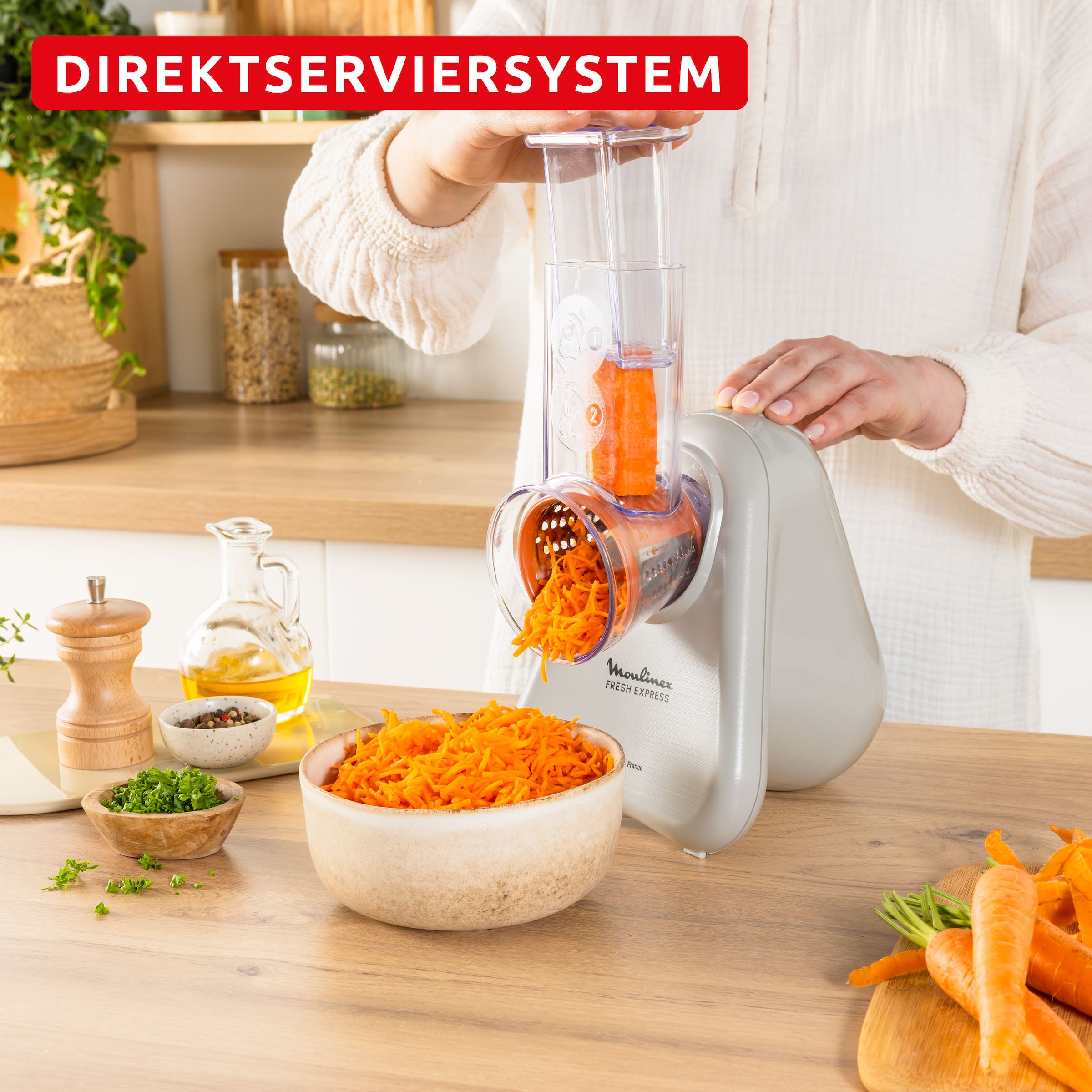 Tefal Zerkleinerer »Fresh Express« 150 W 3 Funktionen (zerkleinern, schneiden, reiben), kompakt, made in France