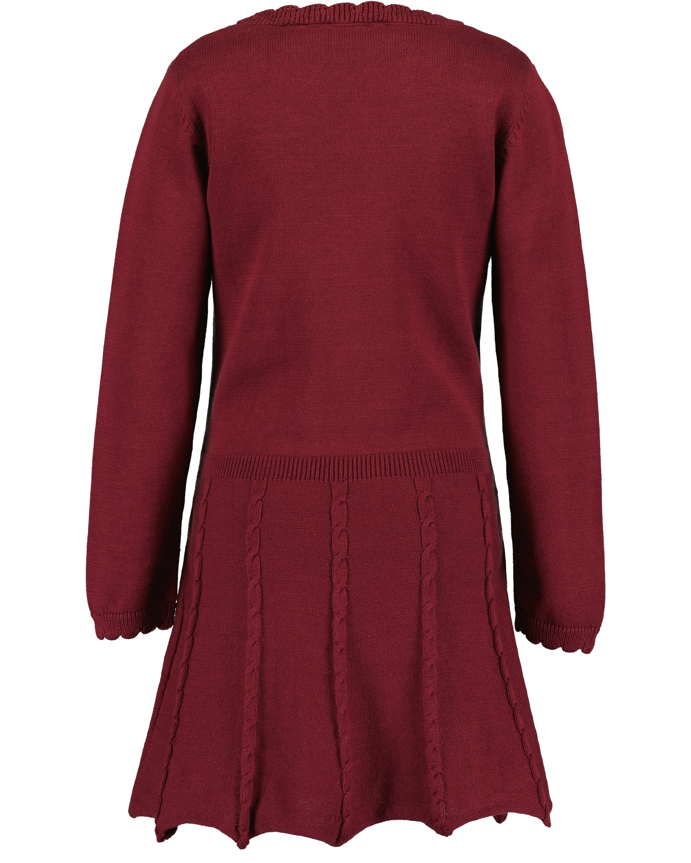 Blue Seven Strickkleid mit Zopfstrickdetails und süßen Kanten in Häkeloptik