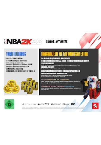 2K Sports Spielesoftware »NBA 2K22 - 75th Anniversary Edition«, PlayStation 5 kaufen