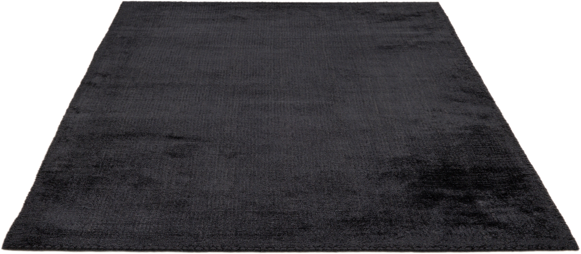 TOM TAILOR HOME Teppich »Shine uni«, rechteckig, 8 mm Höhe, Handweb Teppich, 100% Viskose, handgewebt, mit elegantem Schimmer