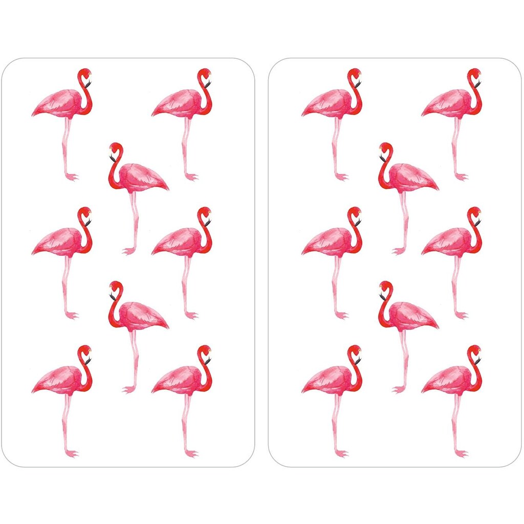 WENKO Herd-Abdeckplatte »Flamingo«, (Set, 2 tlg.), aus gehärtetem Glas von WENKO