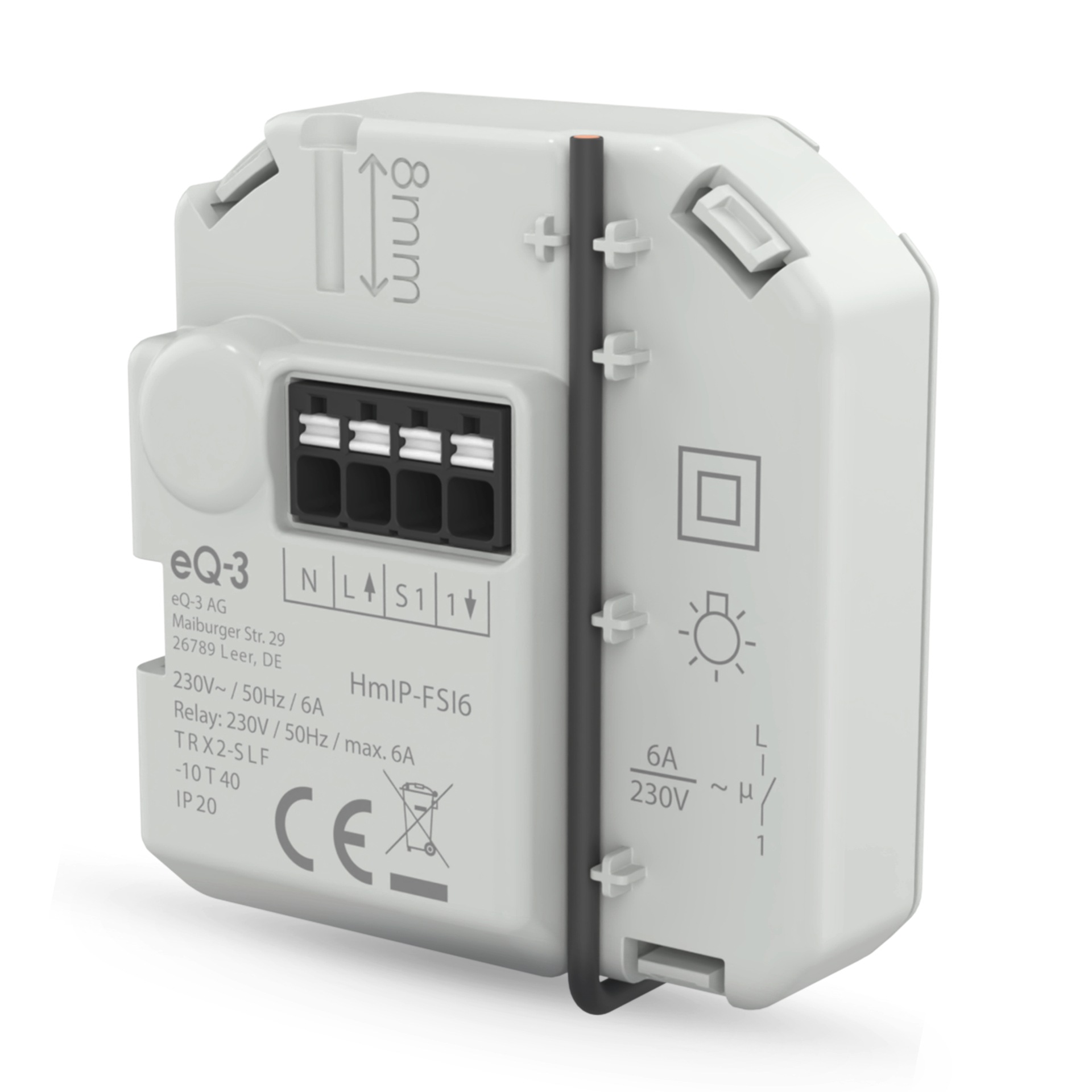 Homematic IP Unterputzschalter »Schaltaktor mit Tastereingang (6 A) – Unterputz«