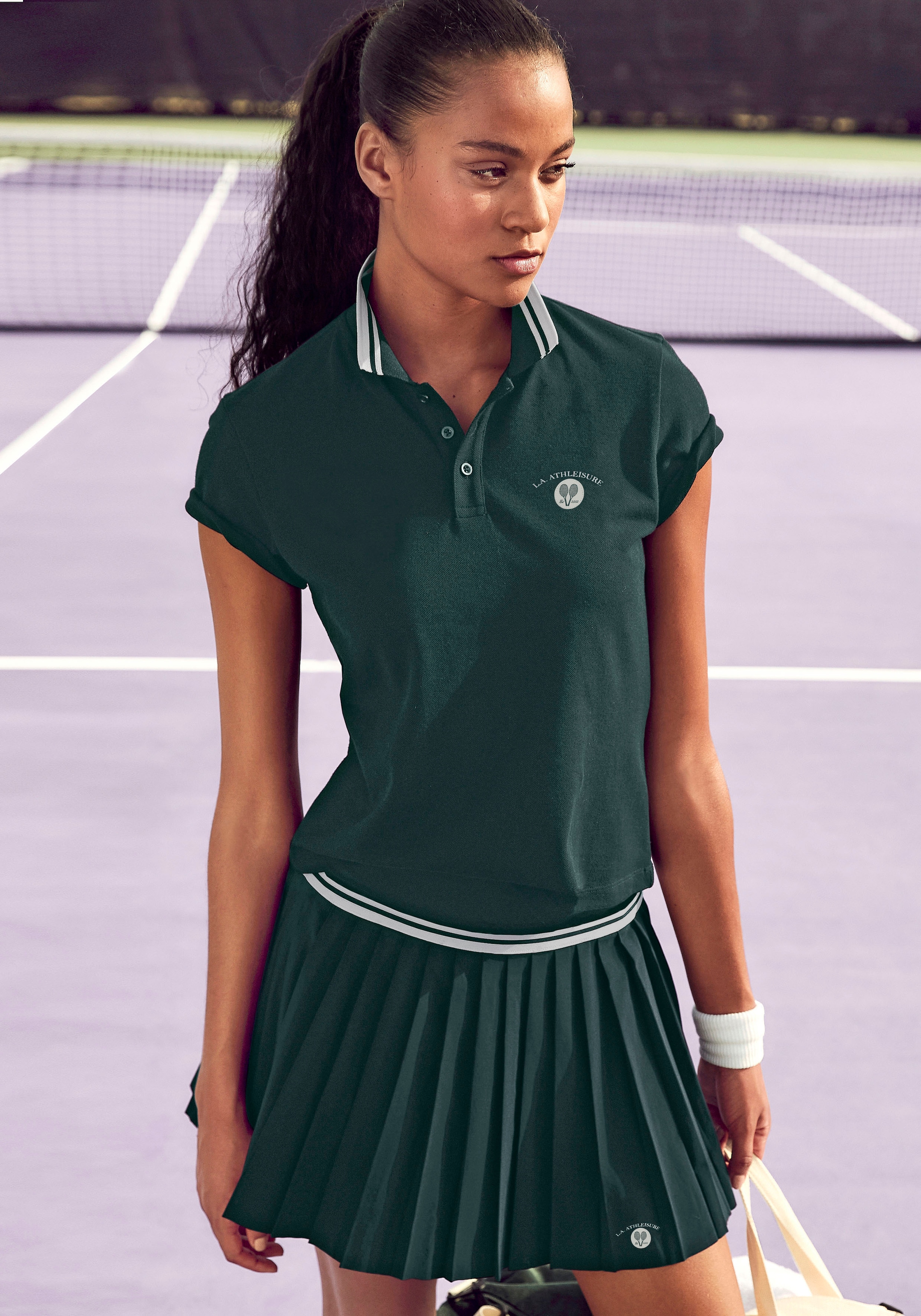 LASCANA ACTIVE T-Shirt, mit Knopfleiste