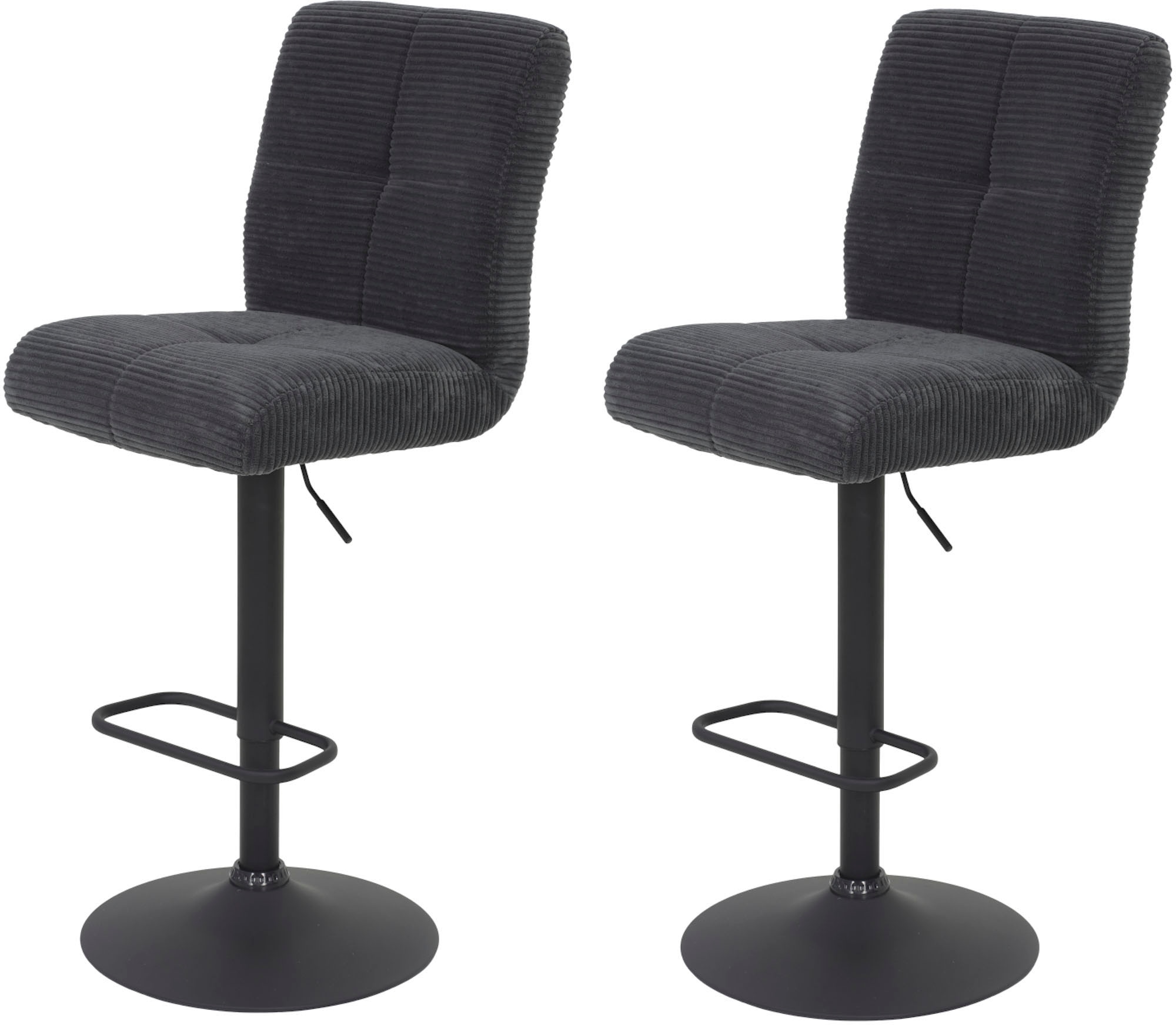 HELA Barhocker "LENI" Set, 2 Stk. tlg. Komfortsitz mit Federkorb