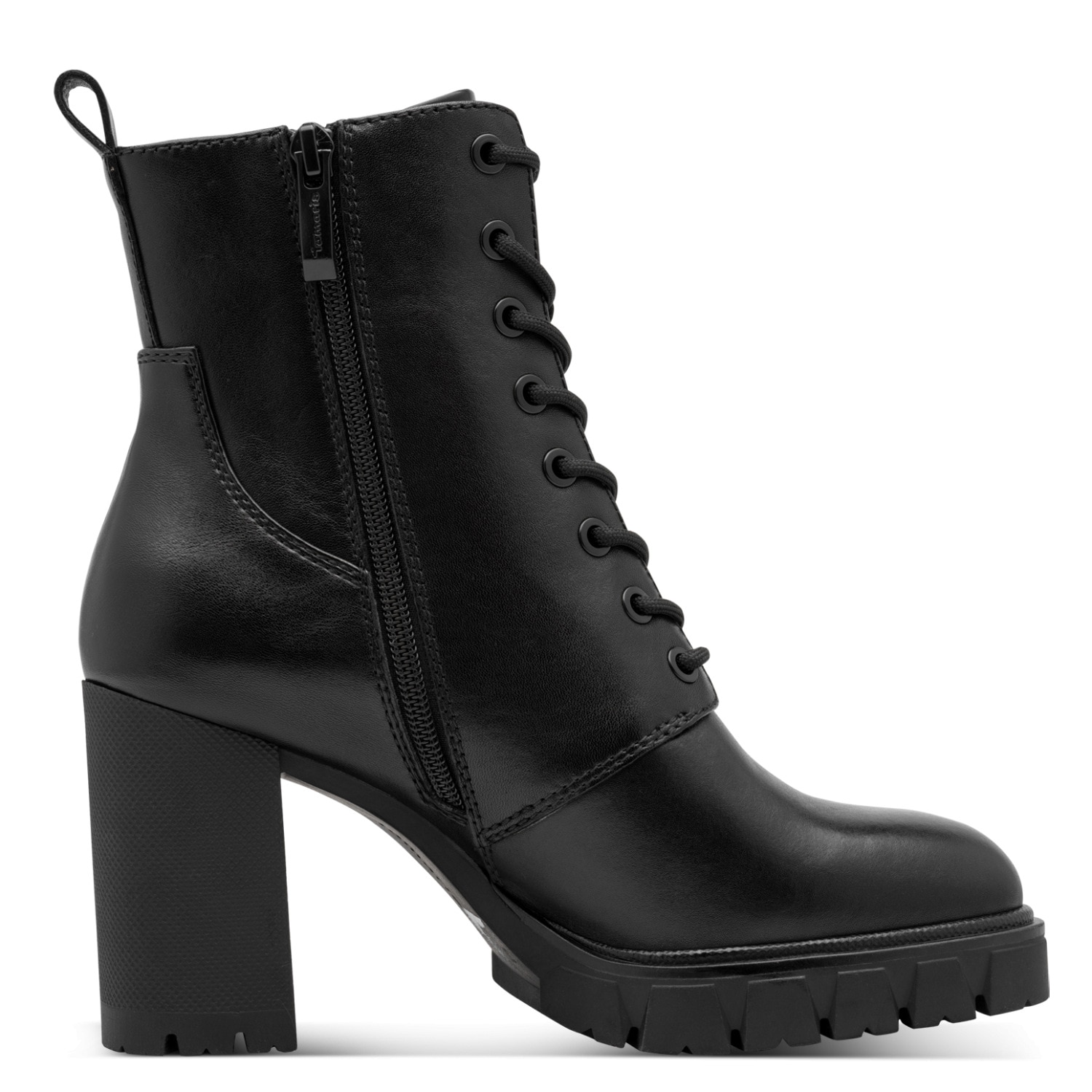 Tamaris Schnürstiefelette  Blockabsatz, Schnürboots mit Ziernähten