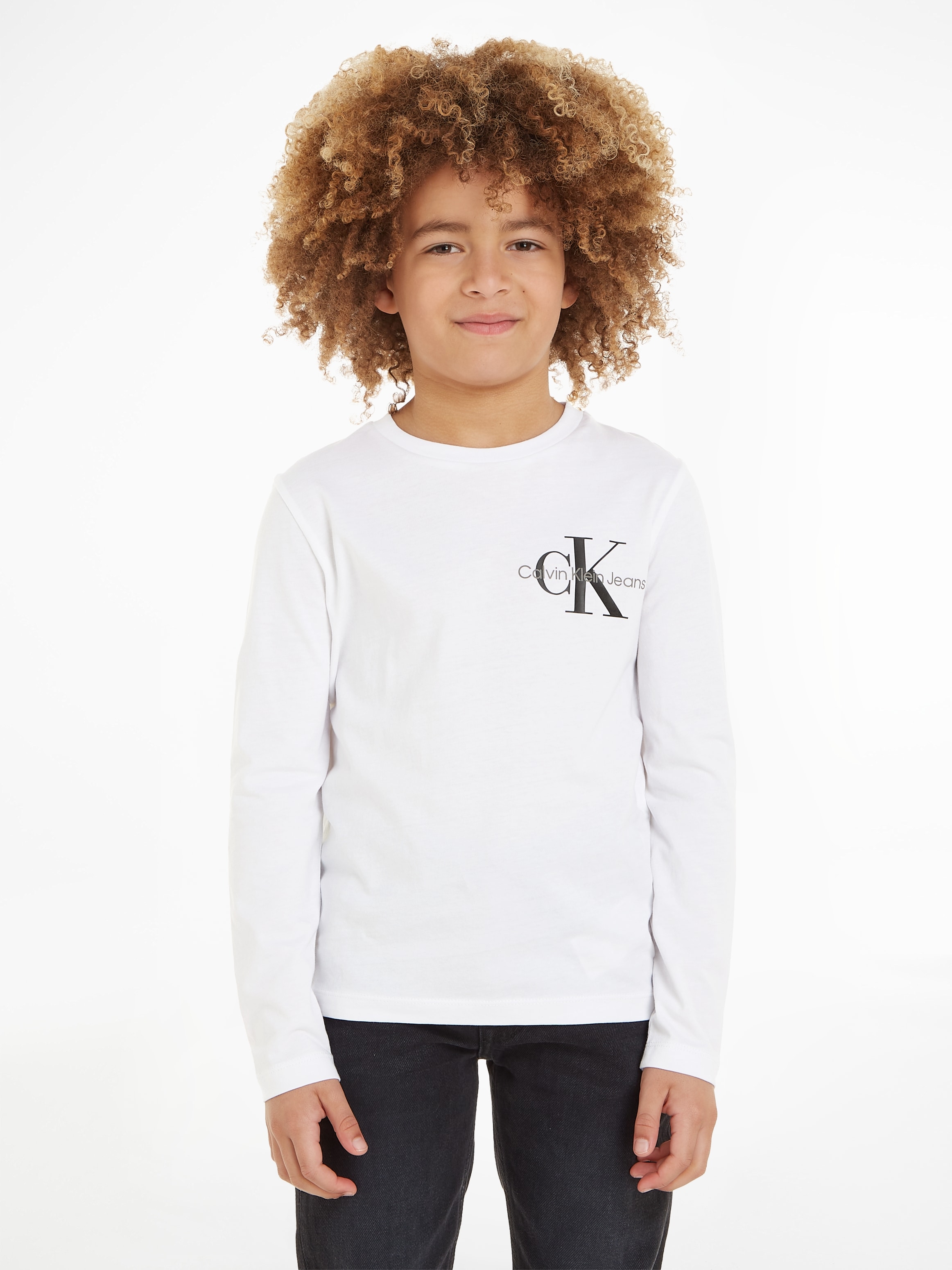 Calvin Klein LS bei Jeans Langarmshirt Logodruck »CHEST ♕ mit TOP«, MONOGRAM