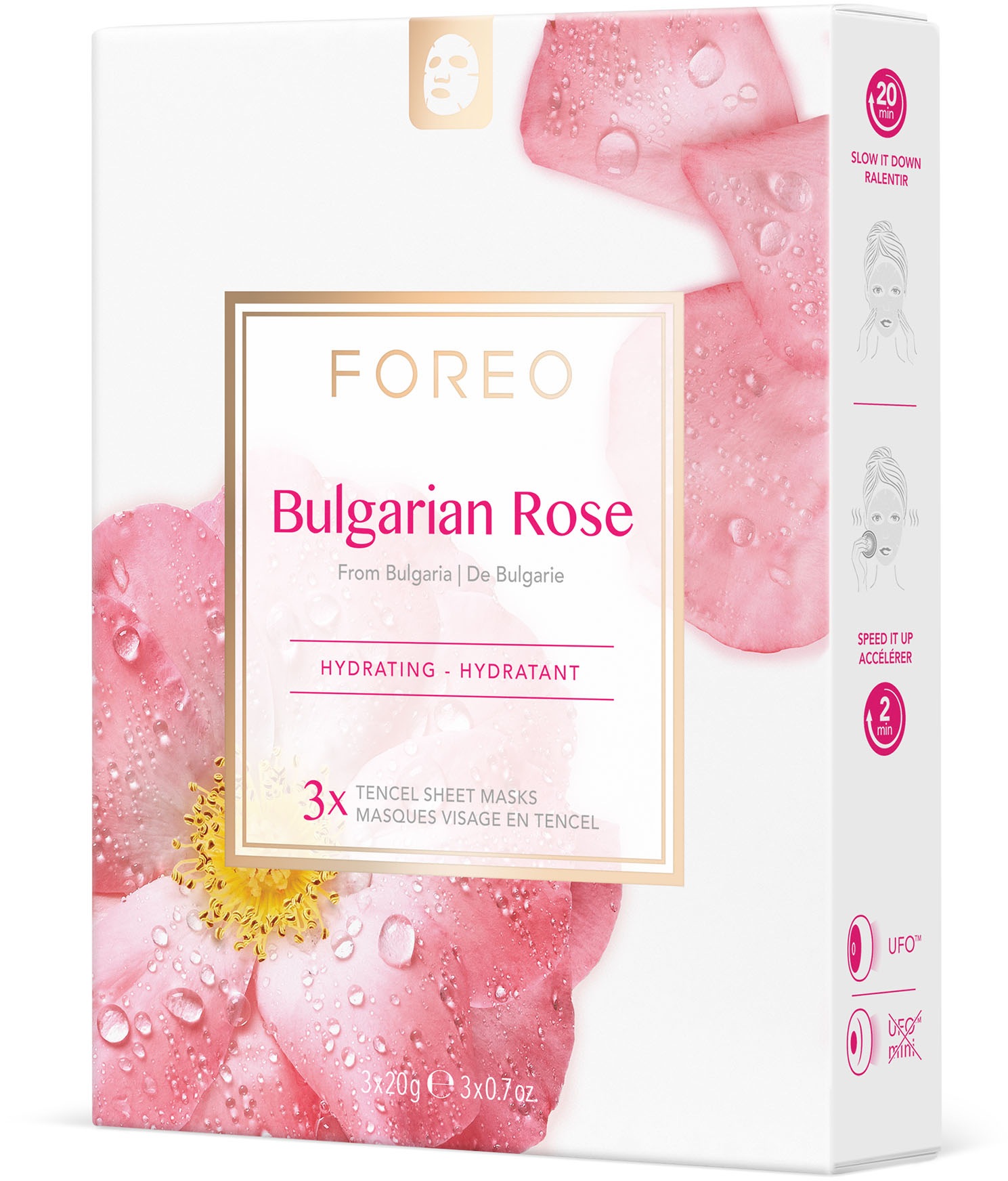 FOREO Gesichtsmaske »Farm To Face Collection Sheet Masks Bulgarian Rose«, (3 tlg.)