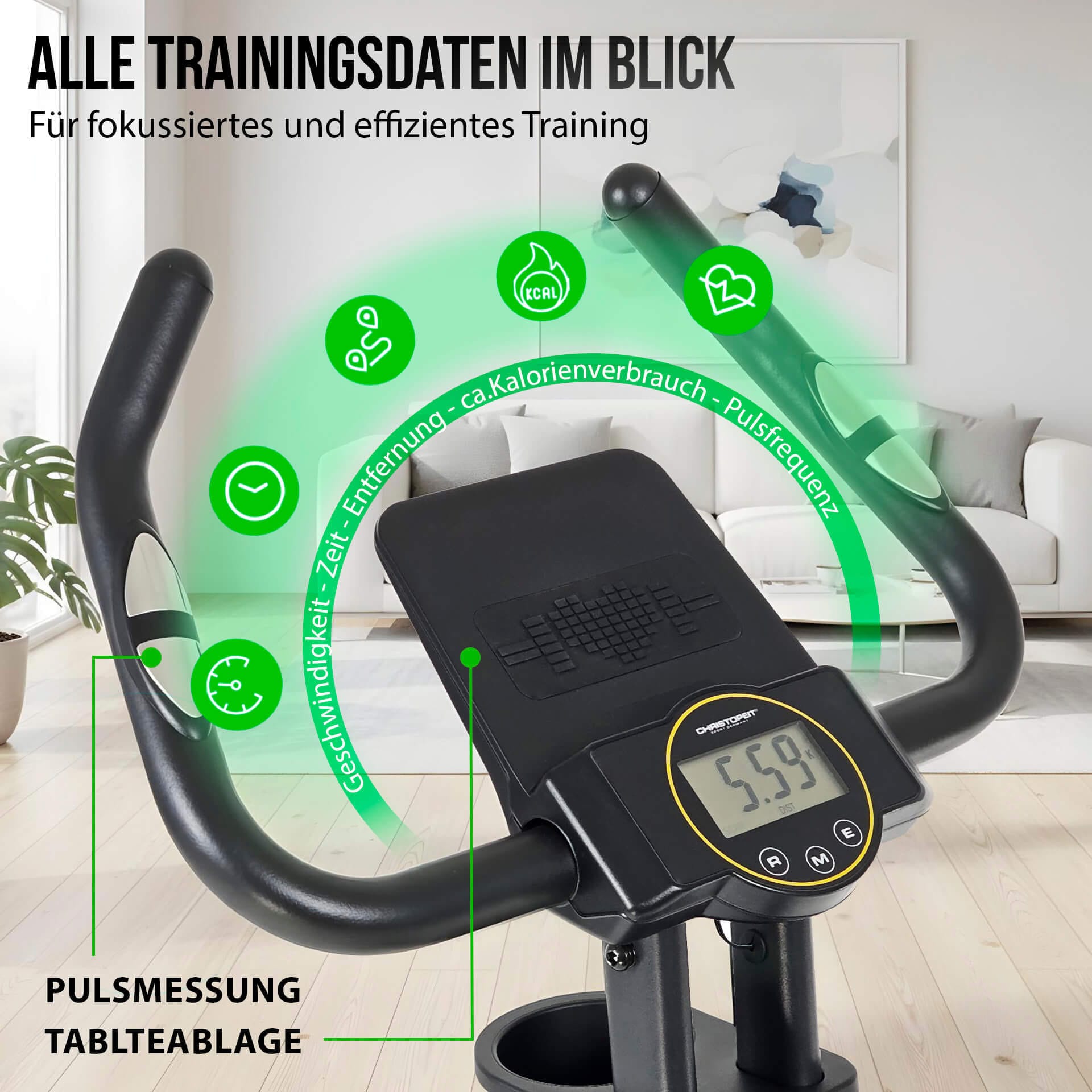 Christopeit Sport® Heimtrainer »S-Bike Velo Fit« 120 kg max. Benutzergewicht, Fahrrad, 14 Widerstandsstufen