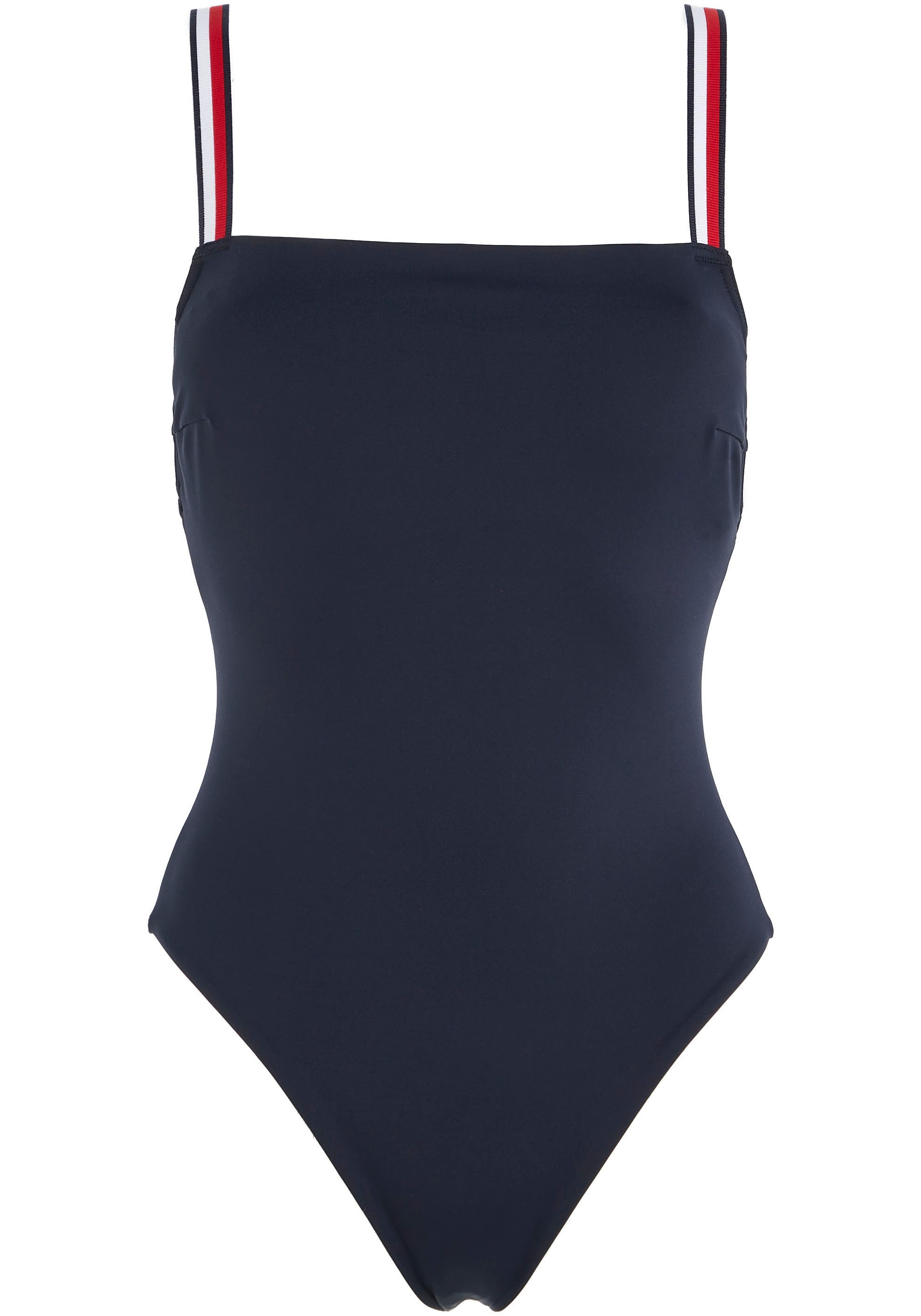 Tommy Hilfiger Swimwear Badeanzug »TH mit NECK Tommy Hilfiger-Branding STRAIGHT PIECE«, ONE bei