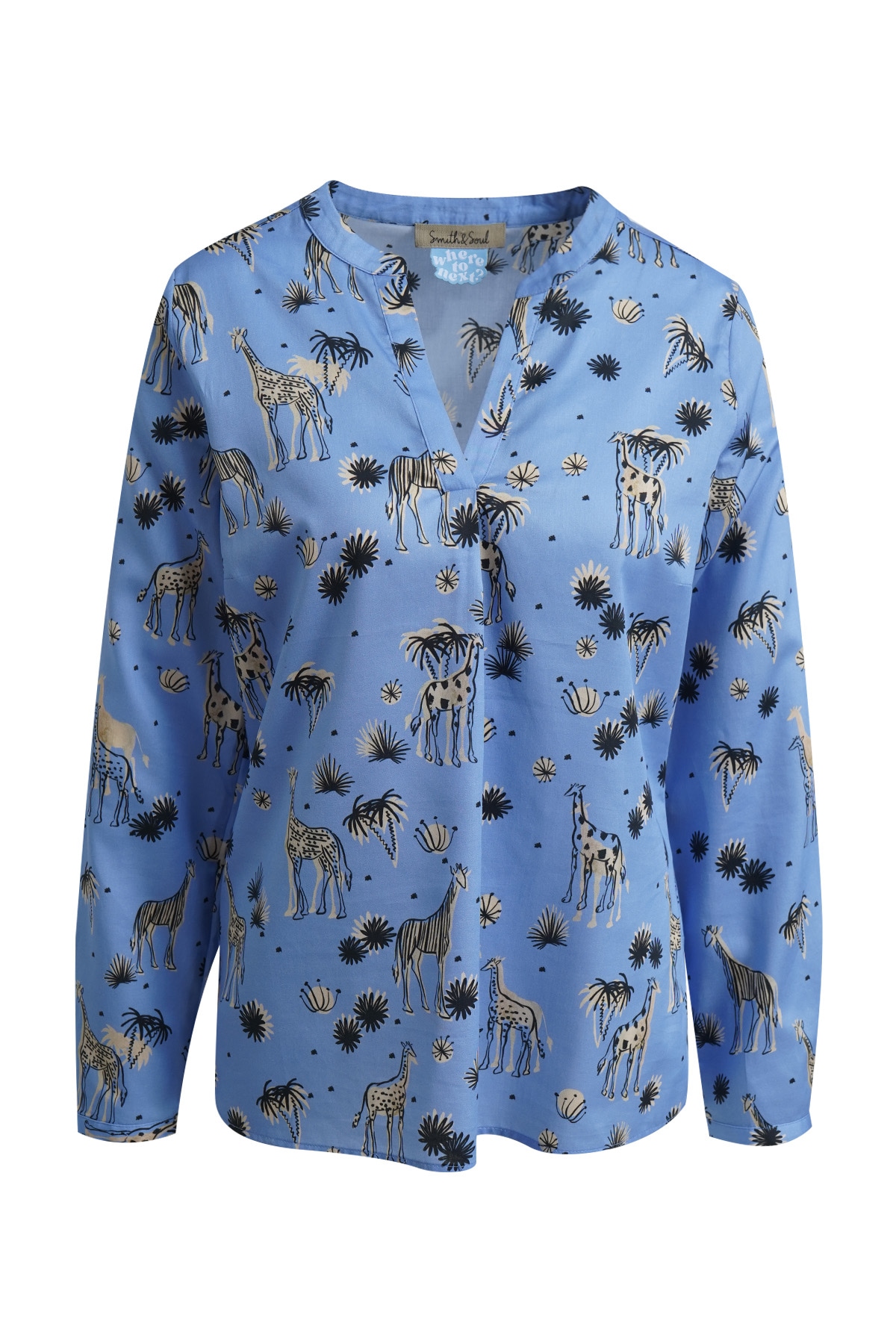 Smith & Soul Langarmbluse mit Allover-Print