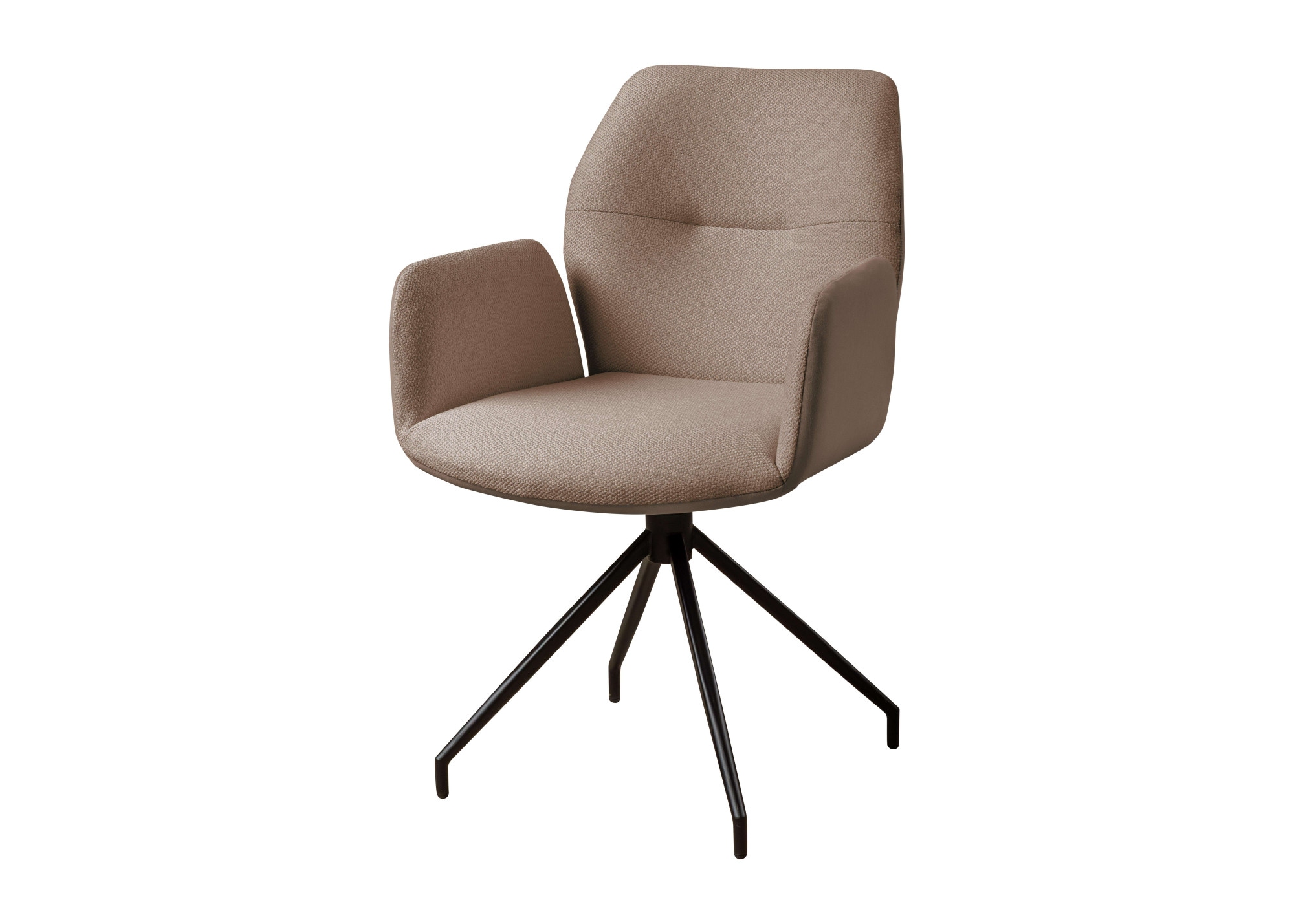 OTTO home Armlehnstuhl "Bruna Drehstuhl, Polsterstuhl, Esszimmerstuhl, Küchenstuhl, 4-Fußstuhl" () 360 drehbar, mit automatischer Rückstellung, 2-Stoff-Design