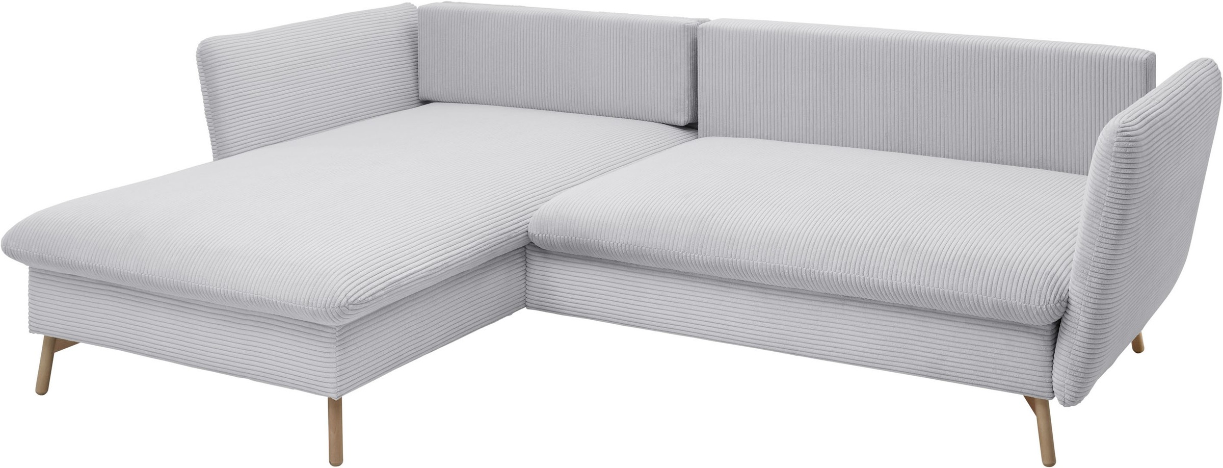 andas Ecksofa »MERLE, 258 cm, L-Form, traumhafter Cord,«, mit Bettfunktion und Bettkasten, Liegefläche 224 x 139
