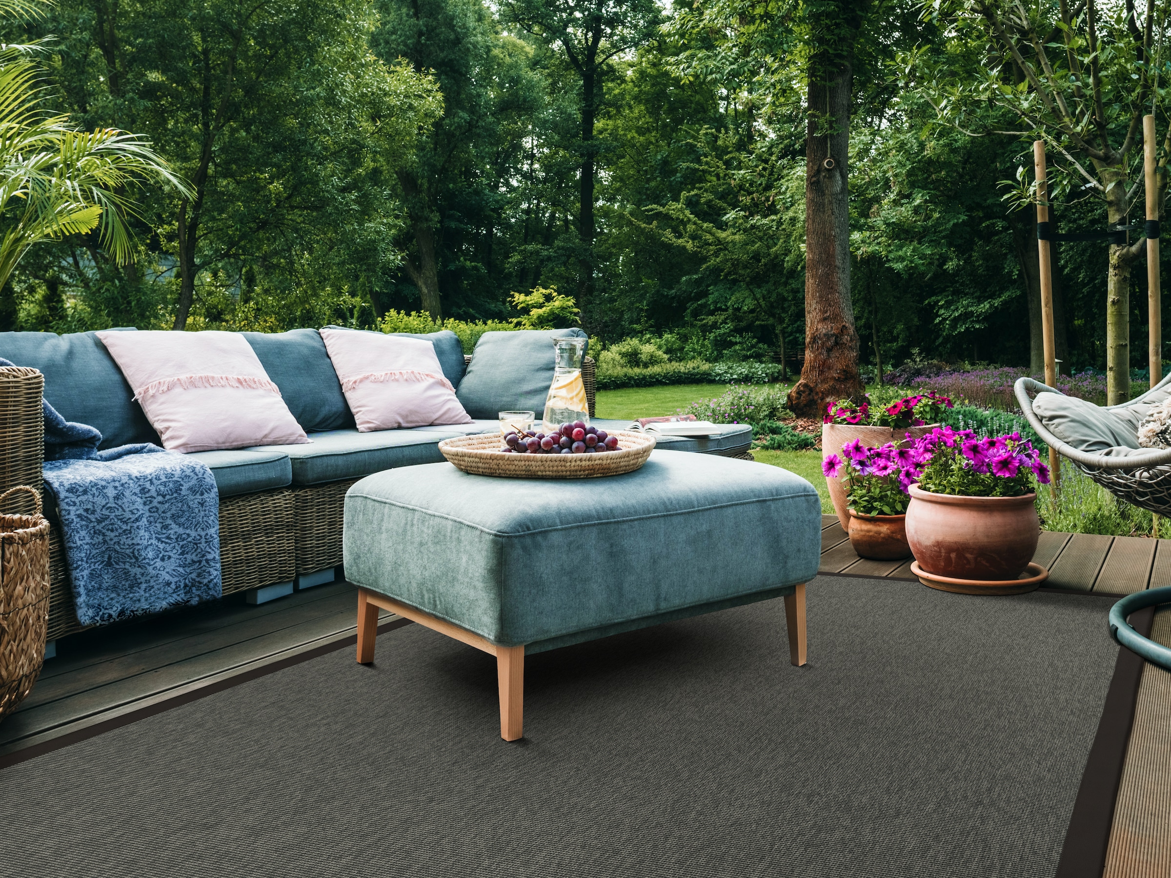 Dekowe Teppich »Naturino Rips« rechteckig 7 mm Höhe Flachgewebe, Sisal-Optik, mit Bordüre, In- und Outdoor geeignet