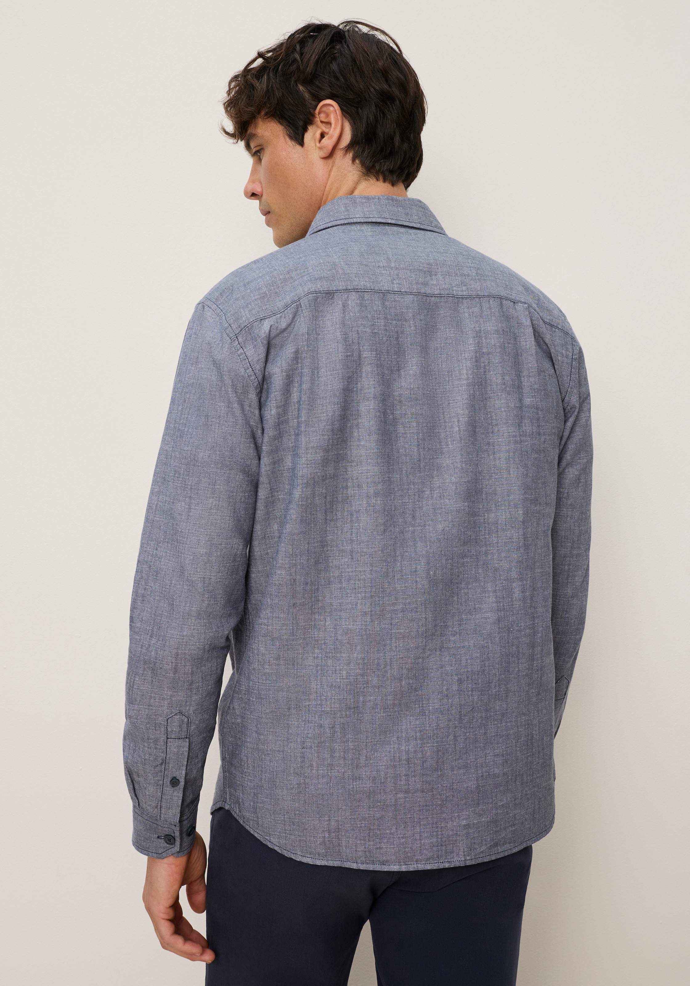 Man's World Langarmhemd »in moderner Chambray-Qualität« Regular-Fit, Leicht, vielseitig