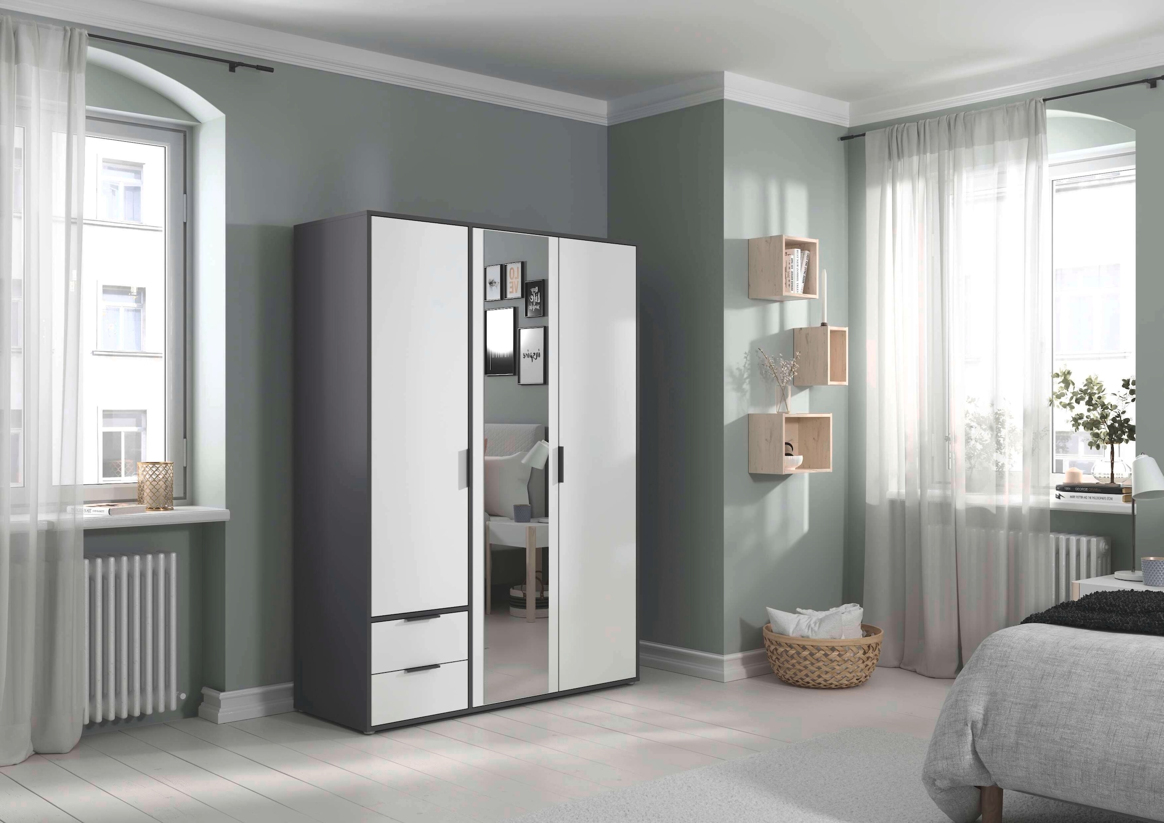 INOSIGN BY RAUCH Kleiderschrank »Schrank Garderobe Schlafzimmer Stauraum PAULLY TOPSELLER Wäscheschrank«, (mit 3 unterschiedlichen Griff-Varianten), OTTOS CHOICE 3 Griffvarianten MADE IN GERMANY