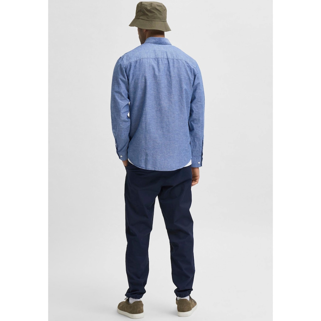 SELECTED HOMME Leinenhemd »NEW-LINEN SHIRT«, unifarben