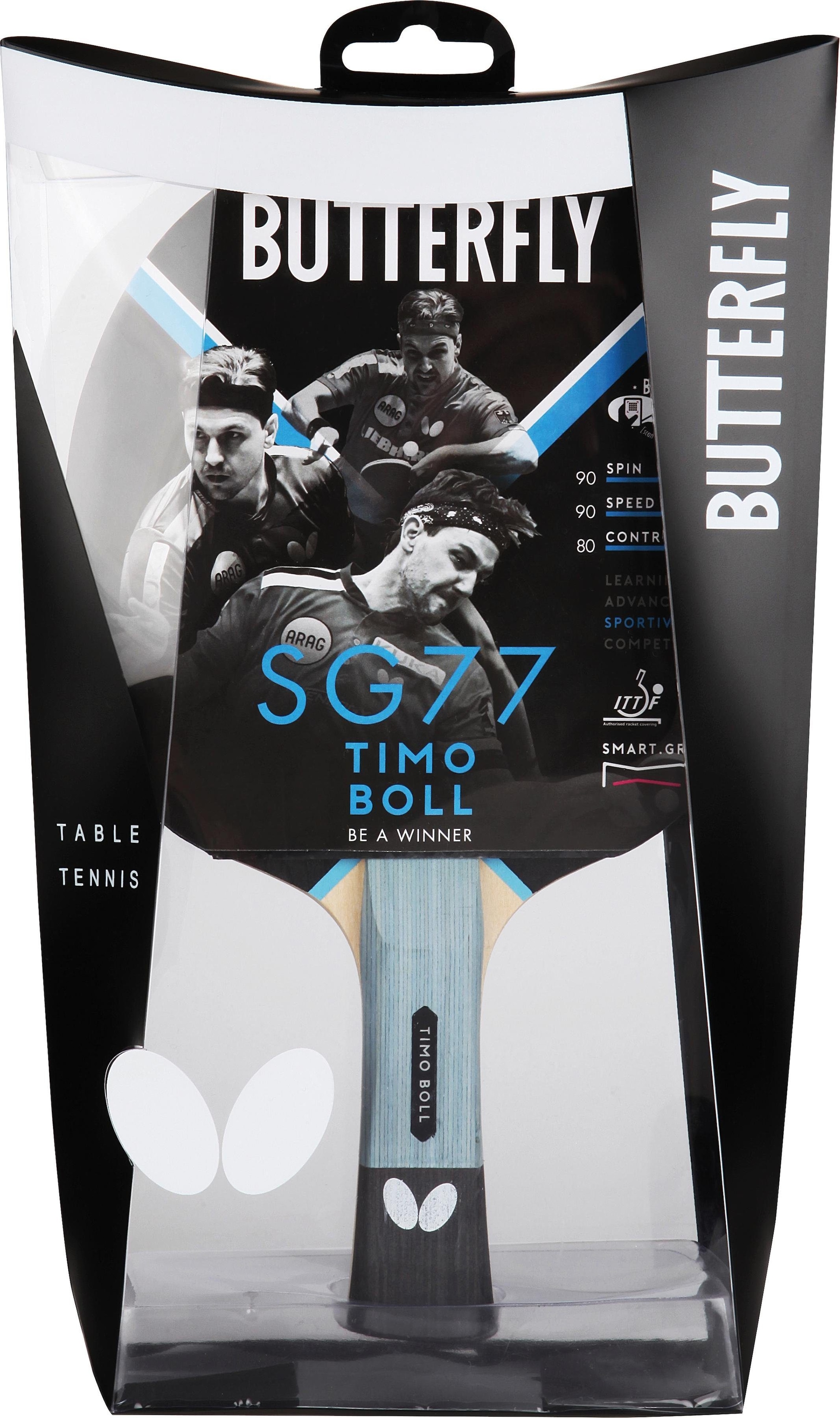 Butterfly Tischtennisschläger »Timo Boll SG77«, Einzigartige Grifftechnologie "smart.grip"